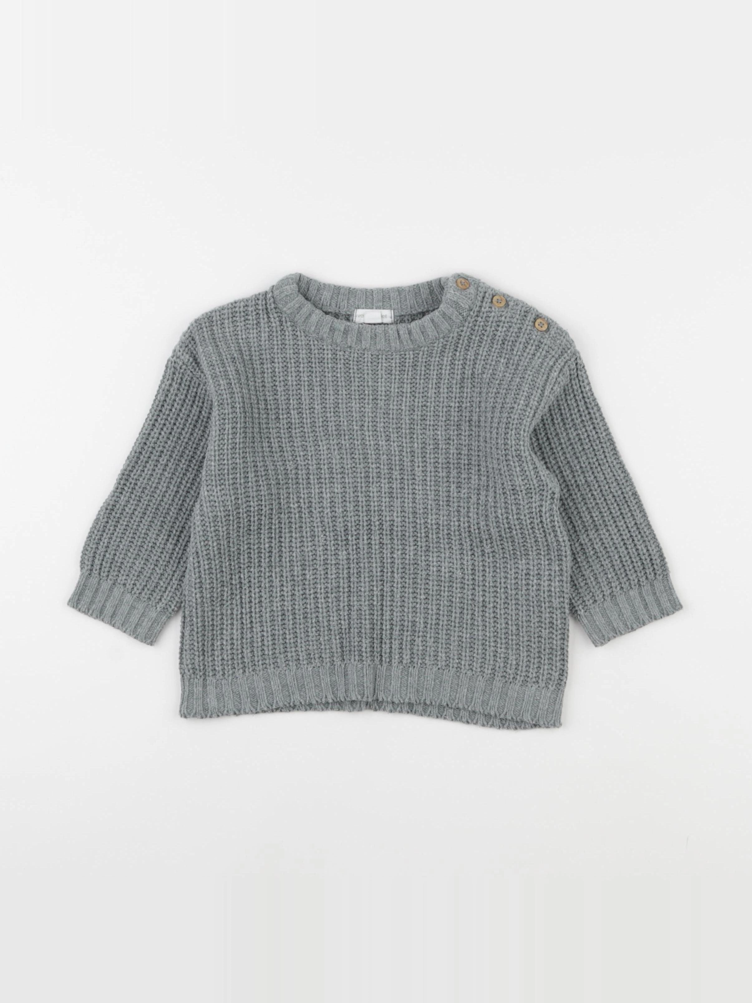 Vertbaudet - pull gris - 18 mois