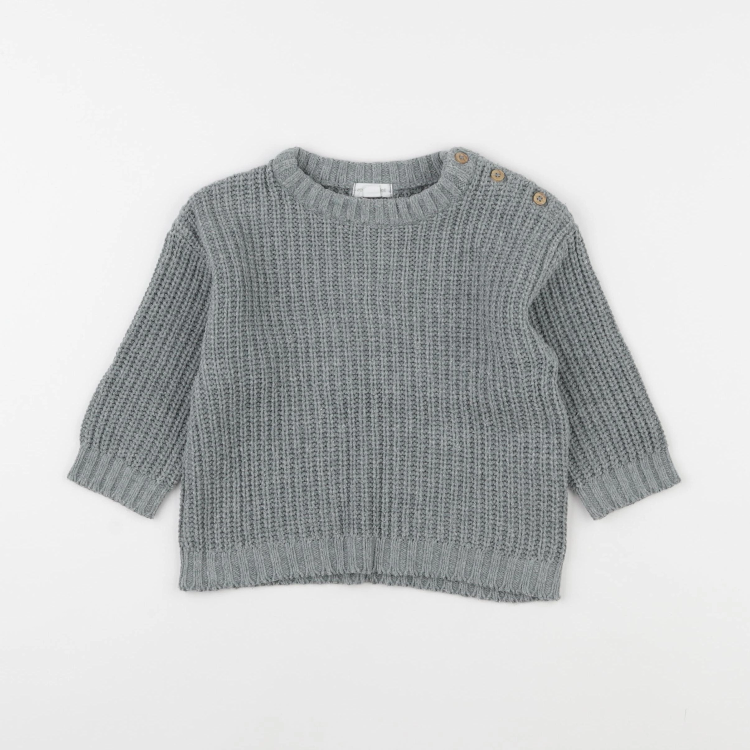 Vertbaudet - pull gris - 18 mois