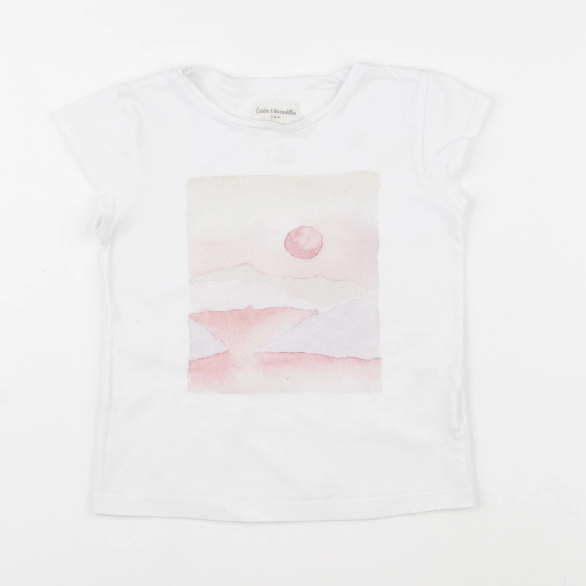 Arsène et les pipelettes - tee-shirt blanc - 4 ans