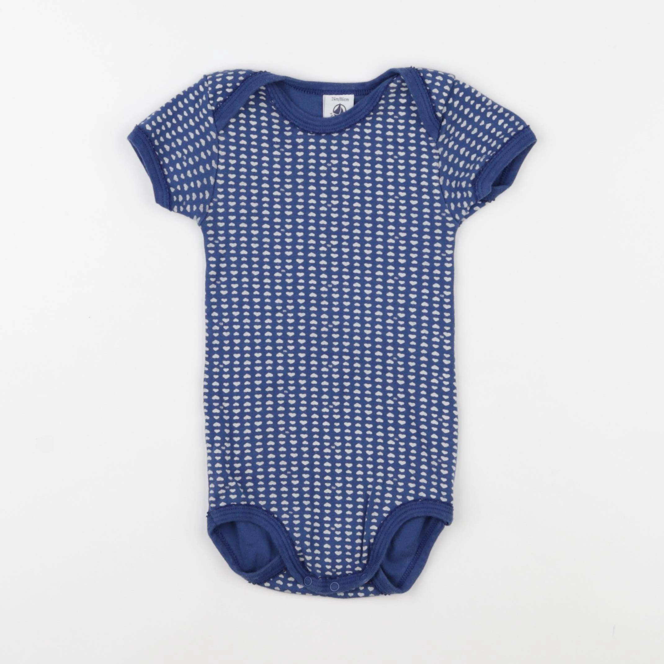 Petit Bateau - body bleu - 24 mois