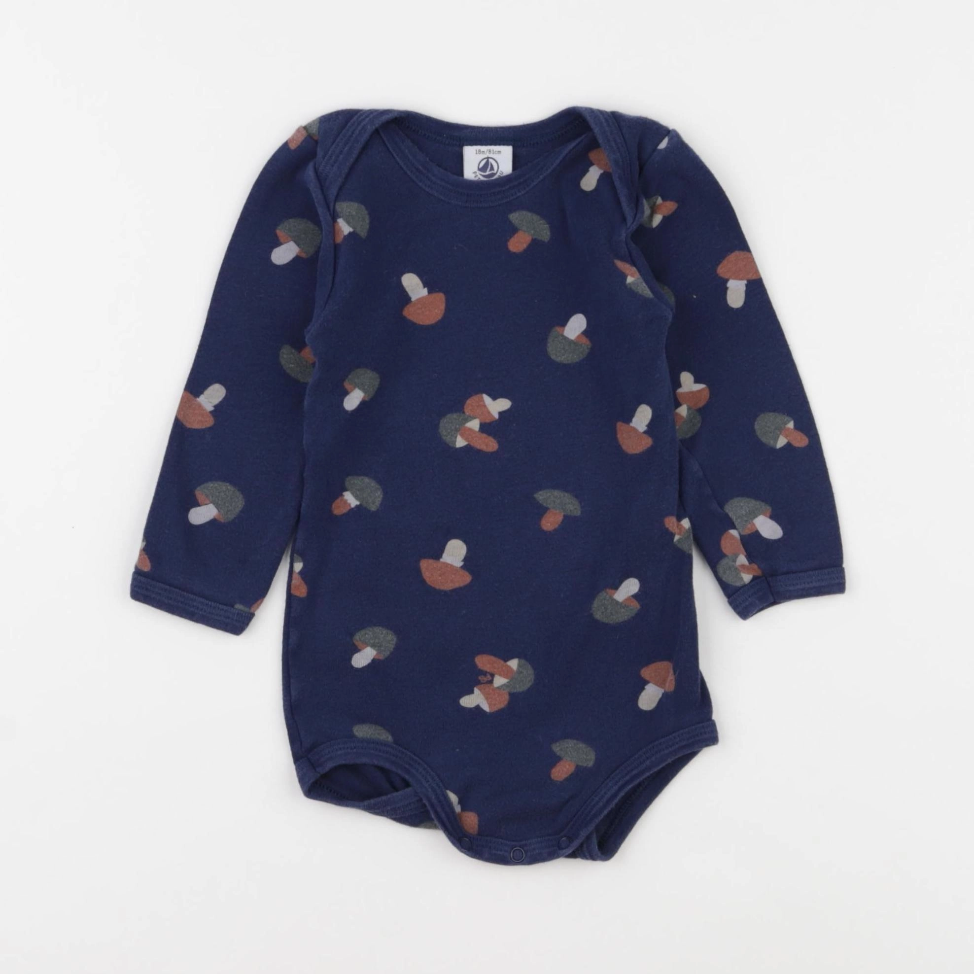Petit Bateau - body bleu - 18 mois