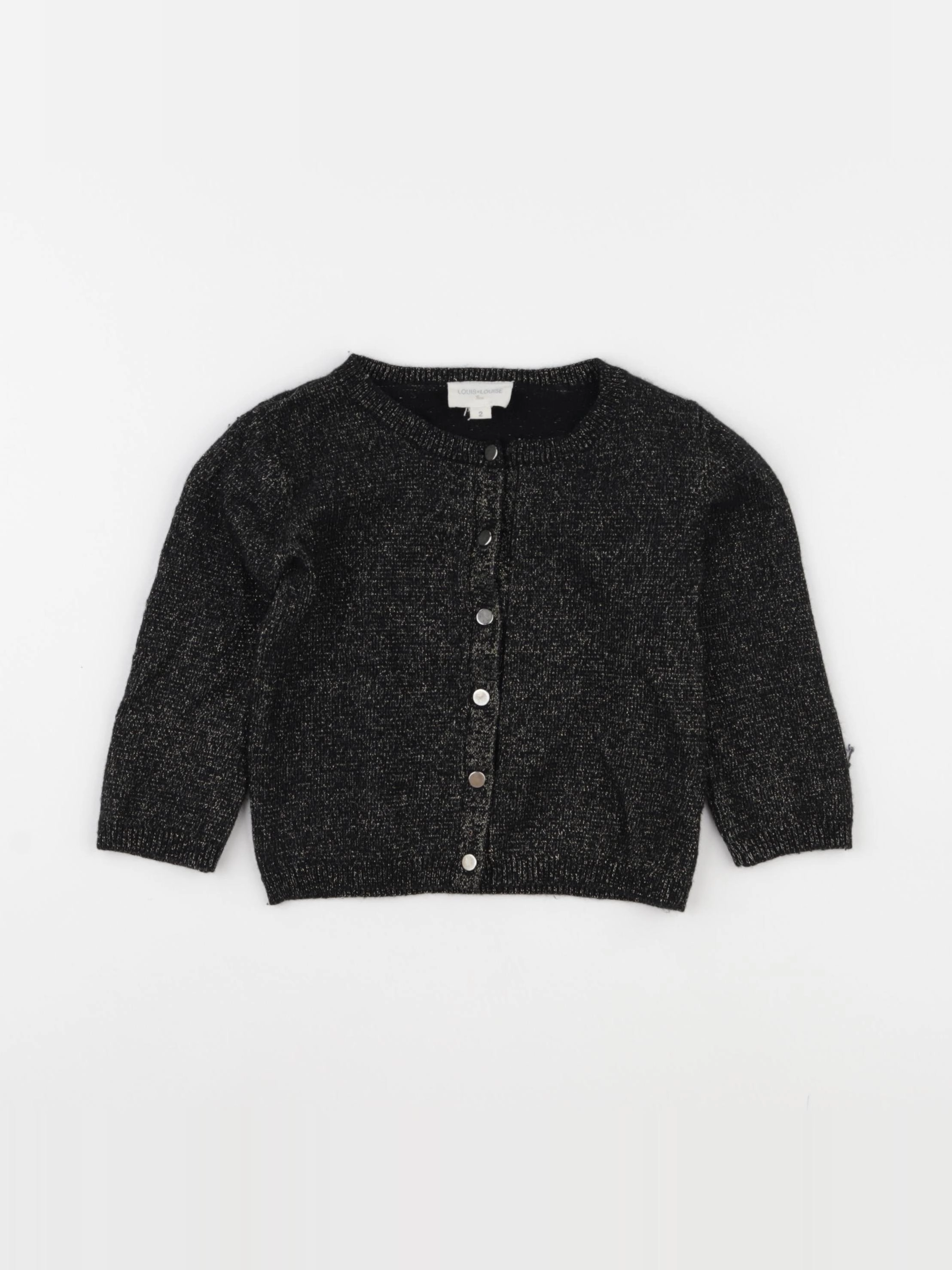 Louis Louise - gilet noir, or - 2 ans