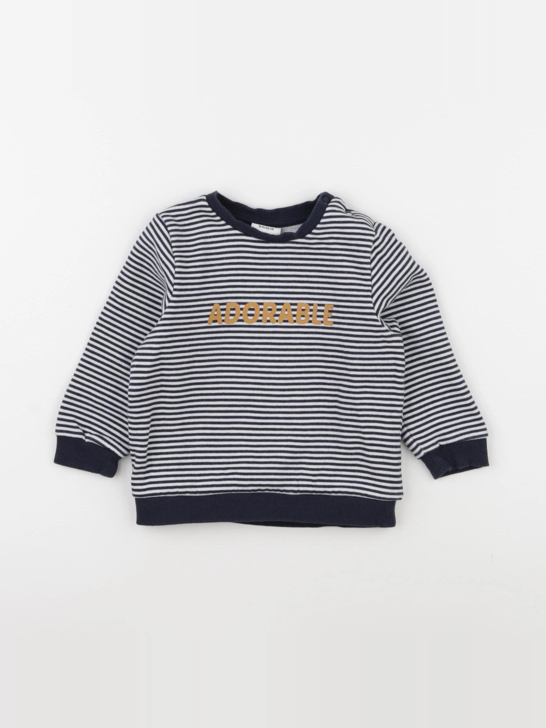 Tape à l'oeil - sweat bleu - 18 mois