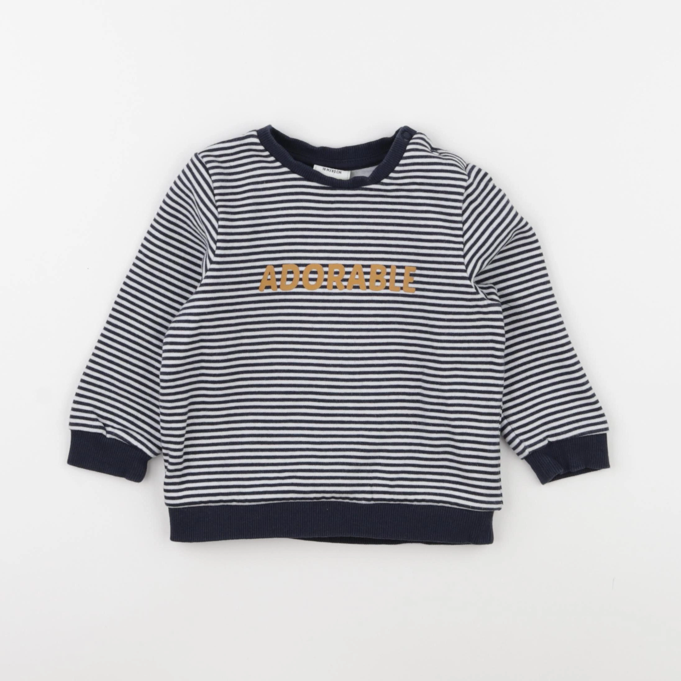 Tape à l'oeil - sweat bleu - 18 mois