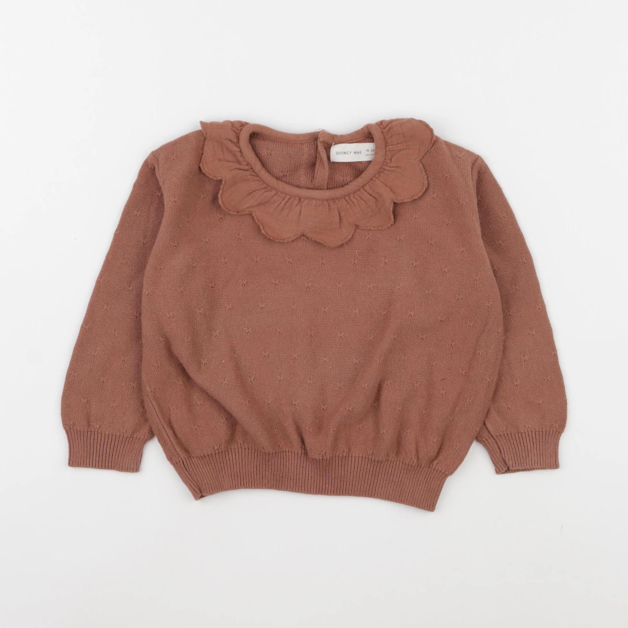 Quincy Mae - pull marron - 18/24 mois