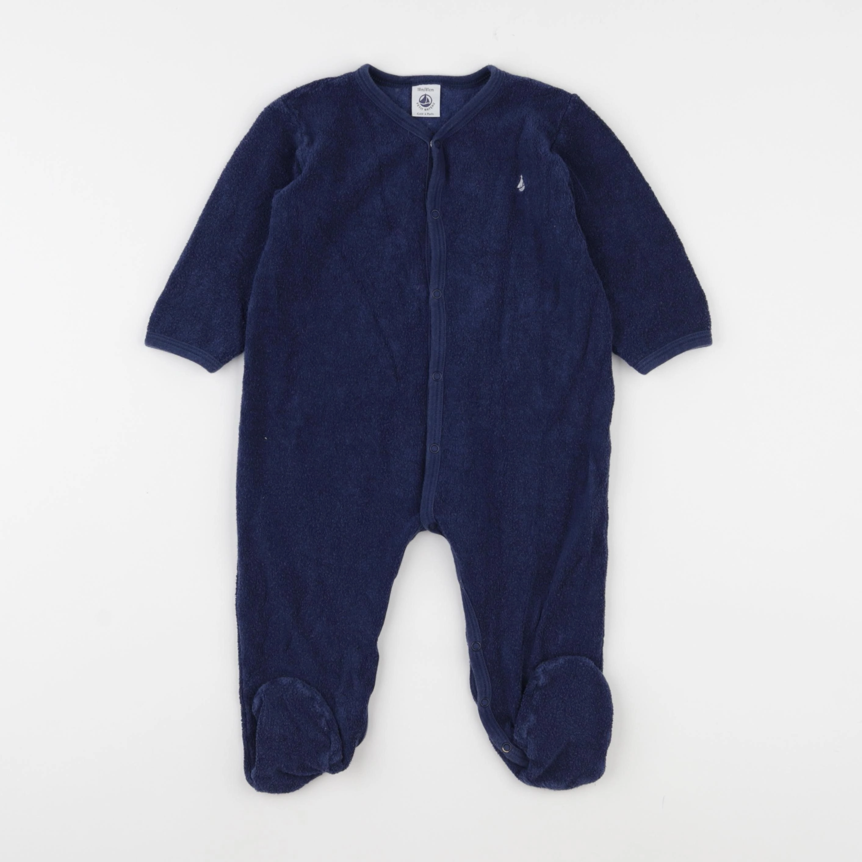 Petit Bateau - pyjama coton bleu - 18 mois