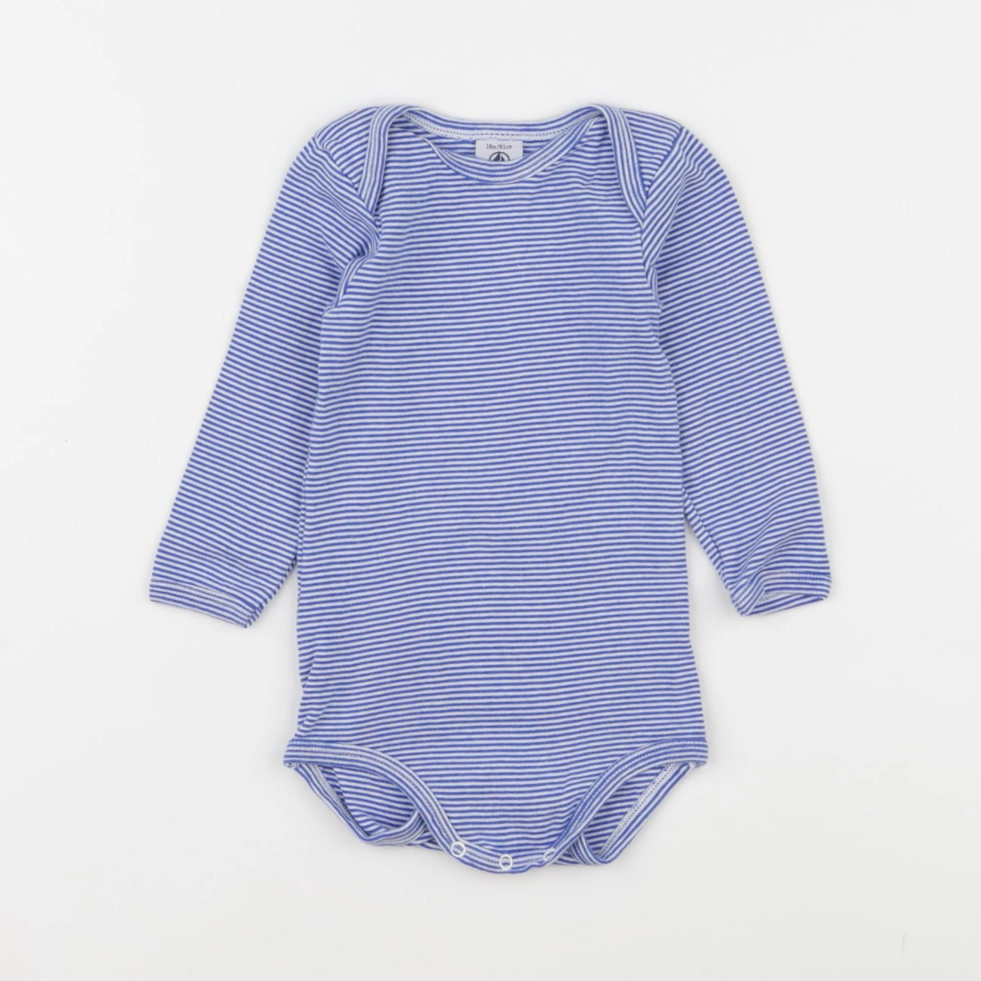 Petit Bateau - body bleu - 18 mois