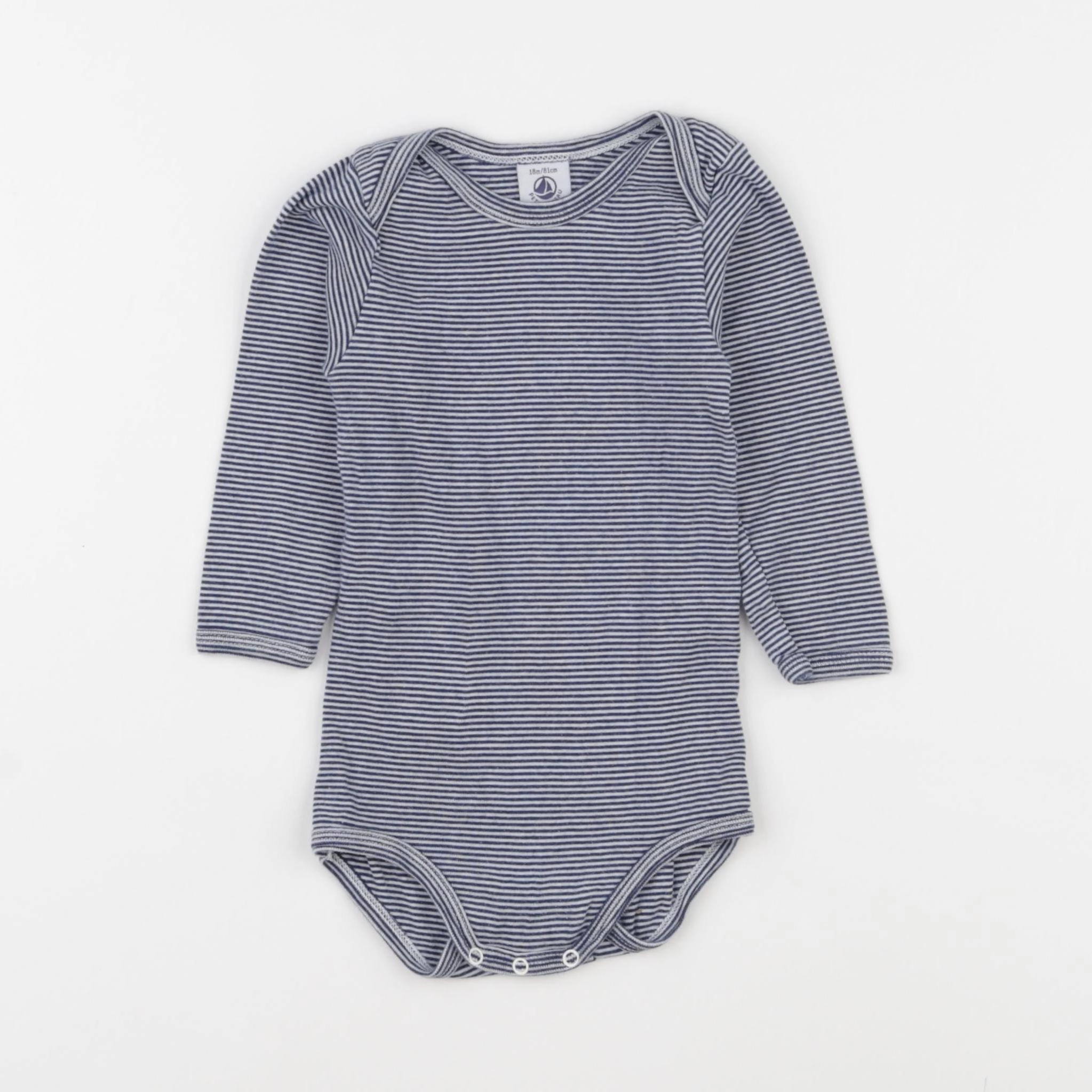 Petit Bateau - body bleu - 18 mois