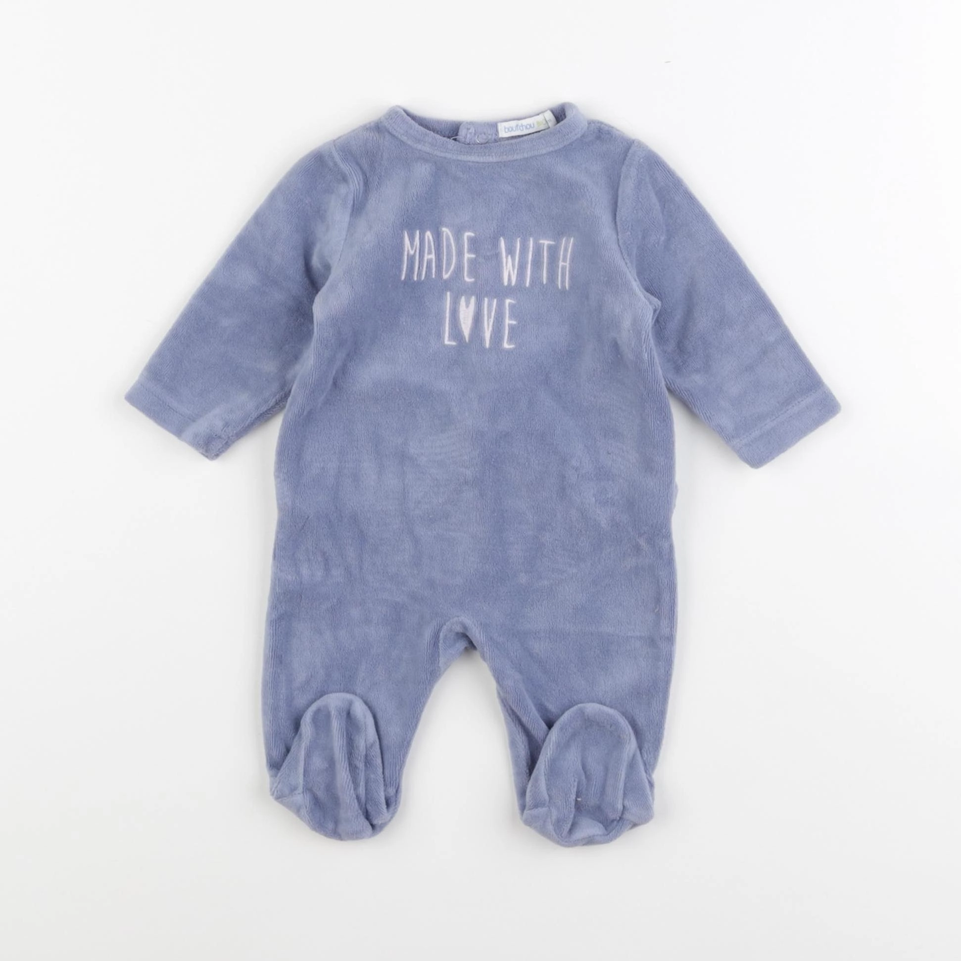 Boutchou - pyjama velours bleu - 1 mois