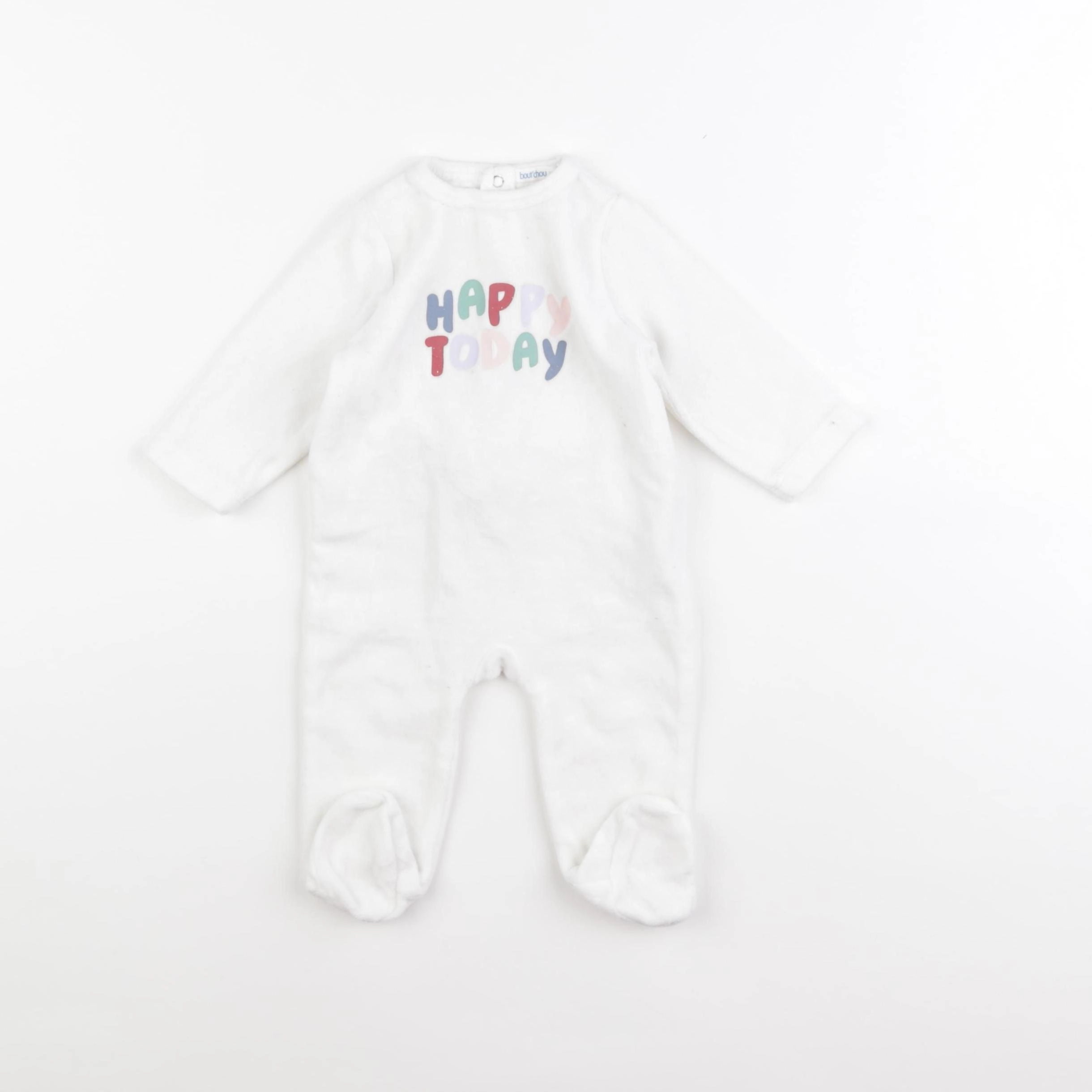 Boutchou - pyjama velours blanc - 3 mois