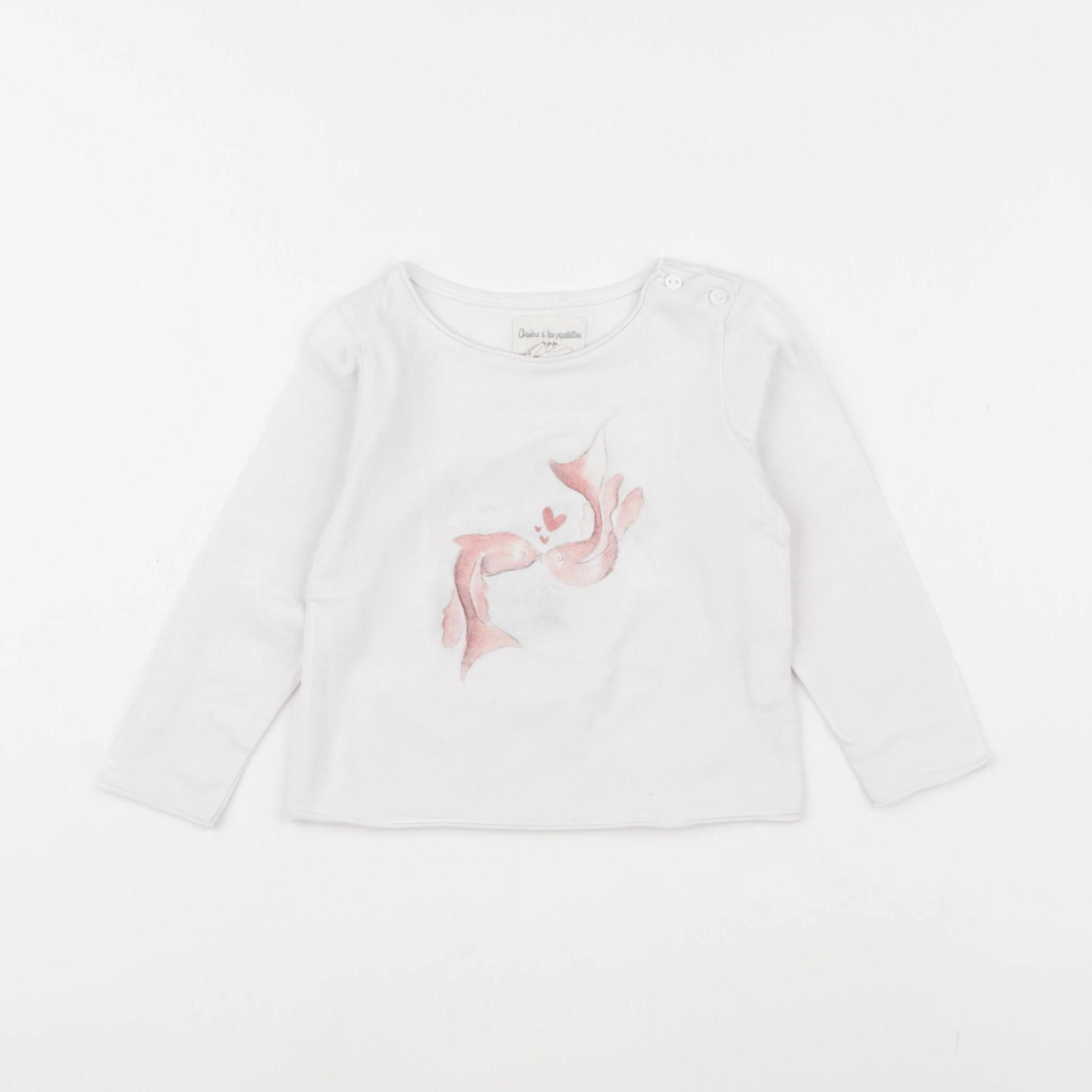 Arsène et les pipelettes - tee-shirt blanc - 24 mois