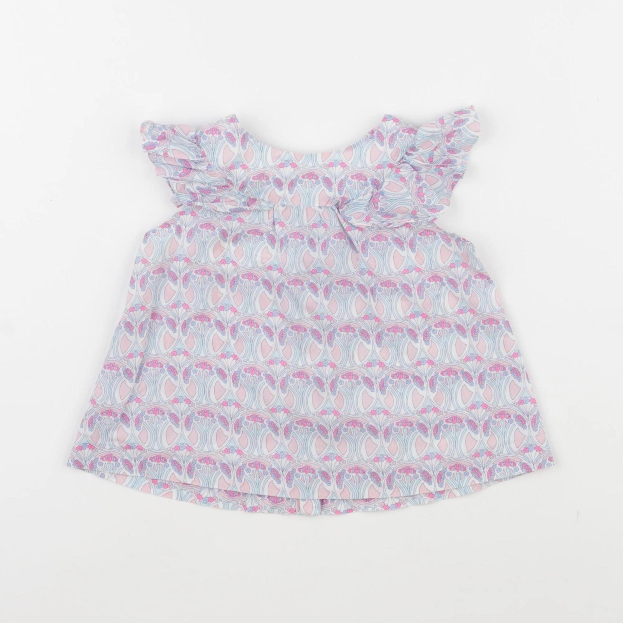 Jacadi - blouse liberty bleu - 18 mois