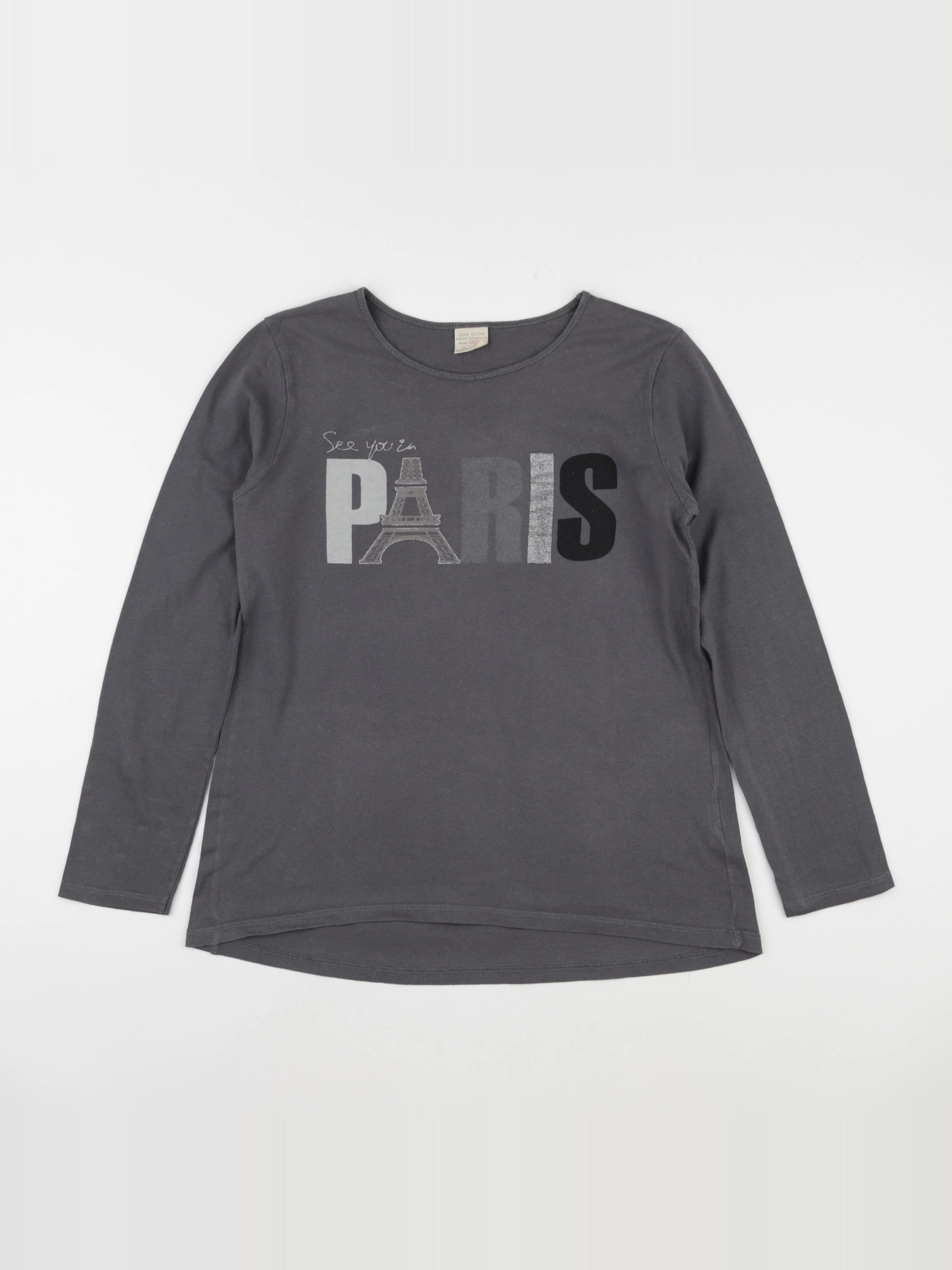 Zara - tee-shirt gris - 13/14 ans