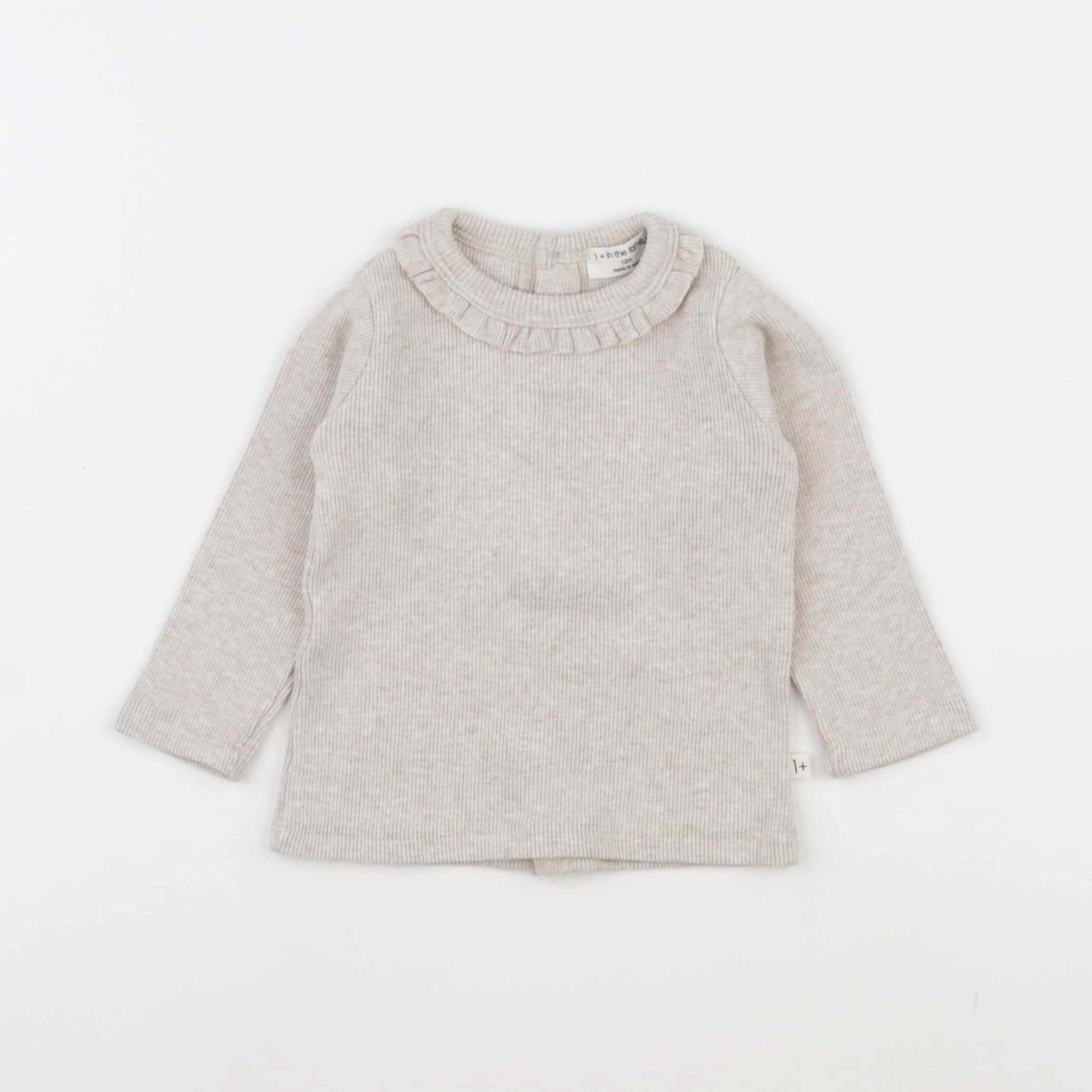 1+ In the family - tee-shirt beige - 12 mois
