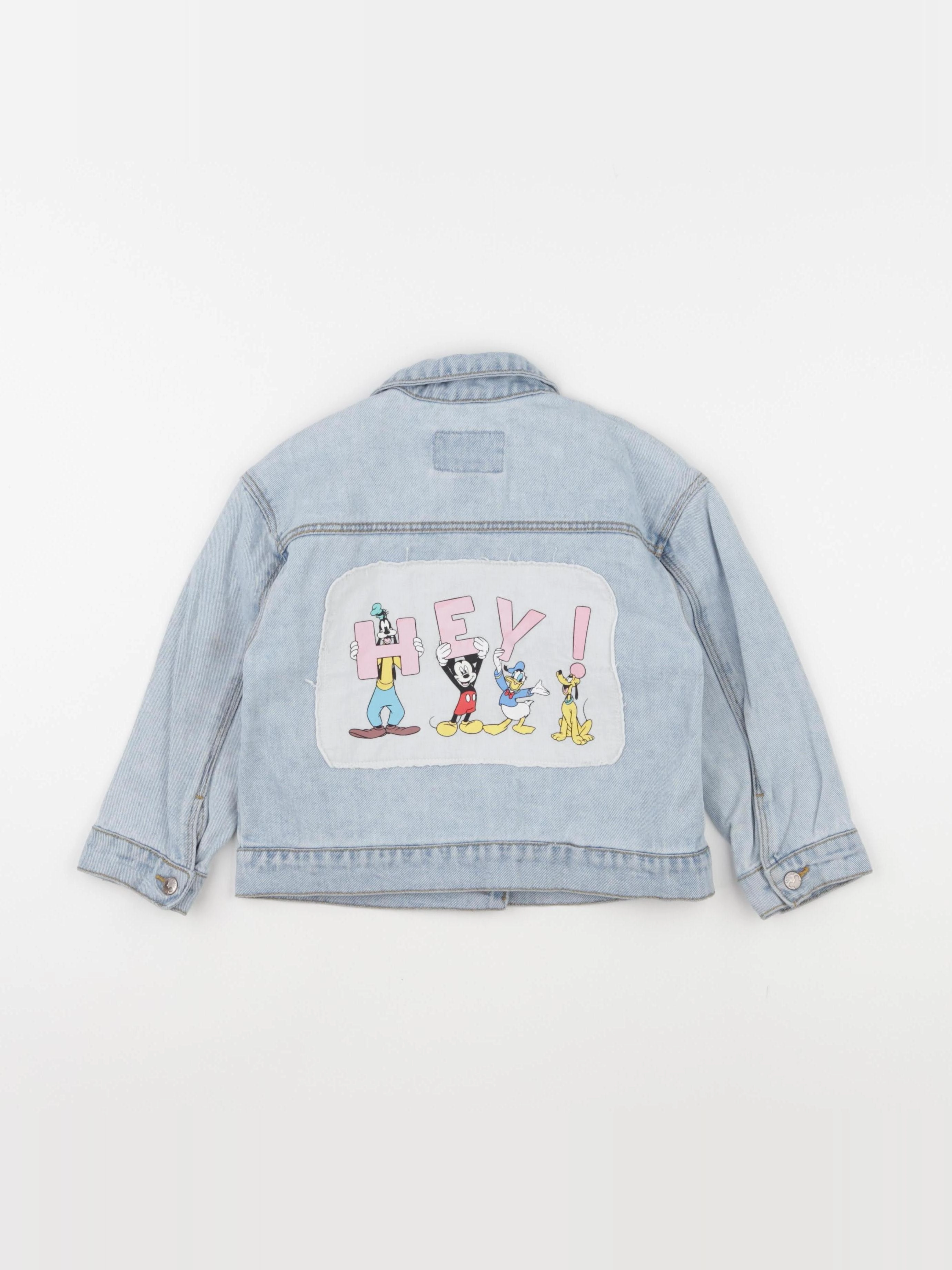 Zara - veste imprimé au dos bleu - 3/4 ans