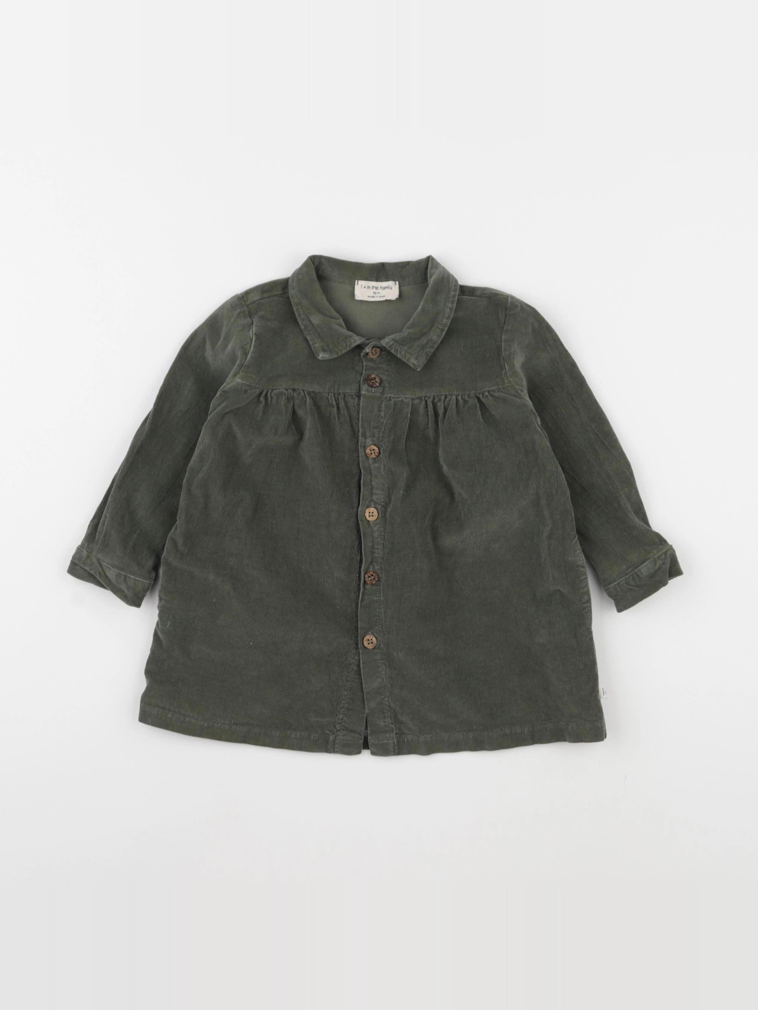 1+ In the family - robe vert - 12 mois