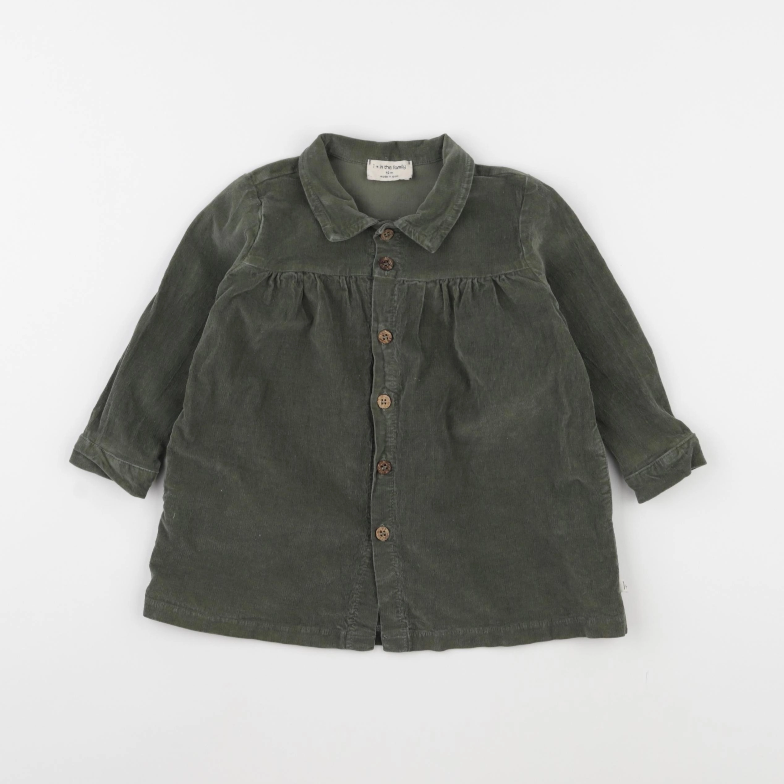 1+ In the family - robe vert - 12 mois
