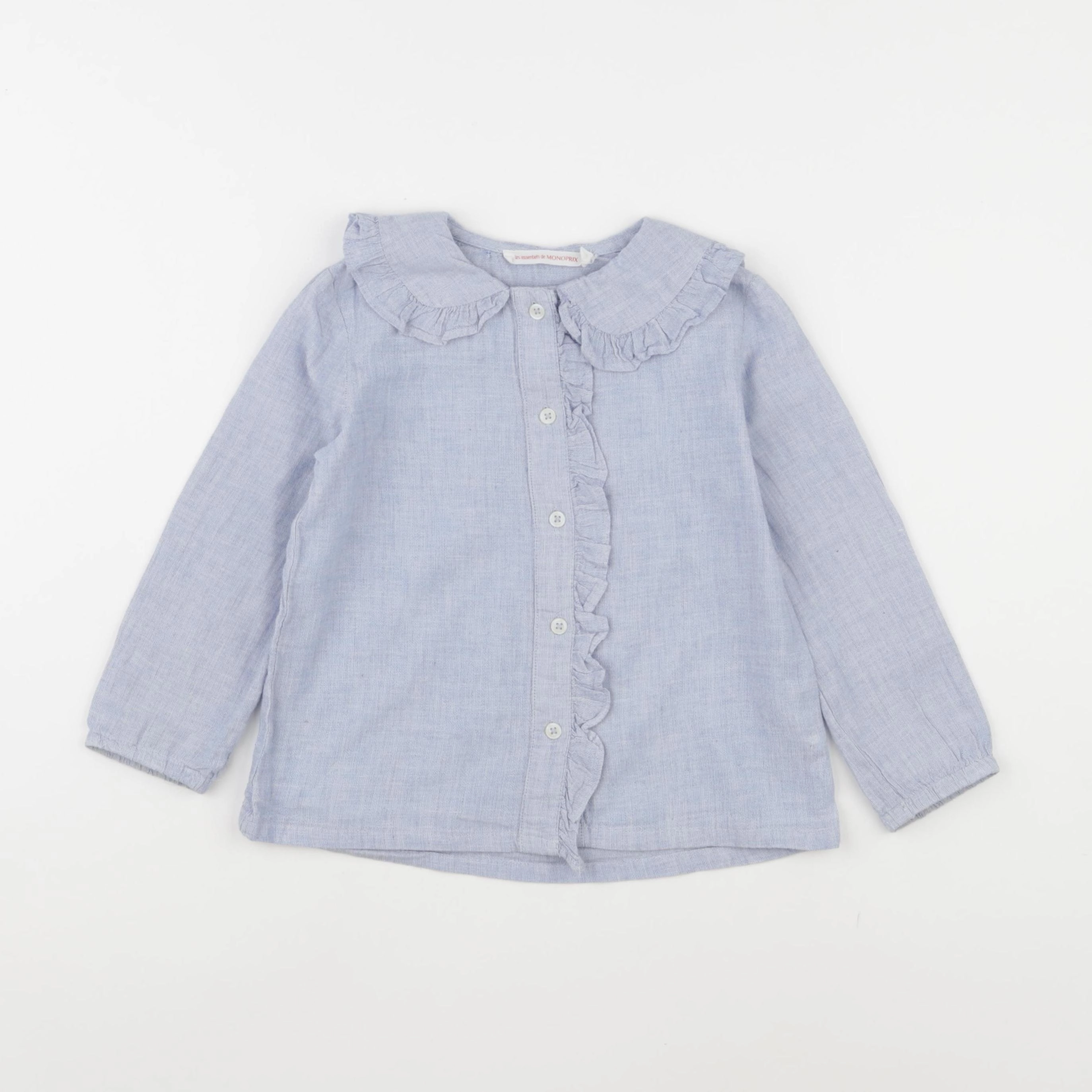 Monoprix - blouse bleu - 4 ans
