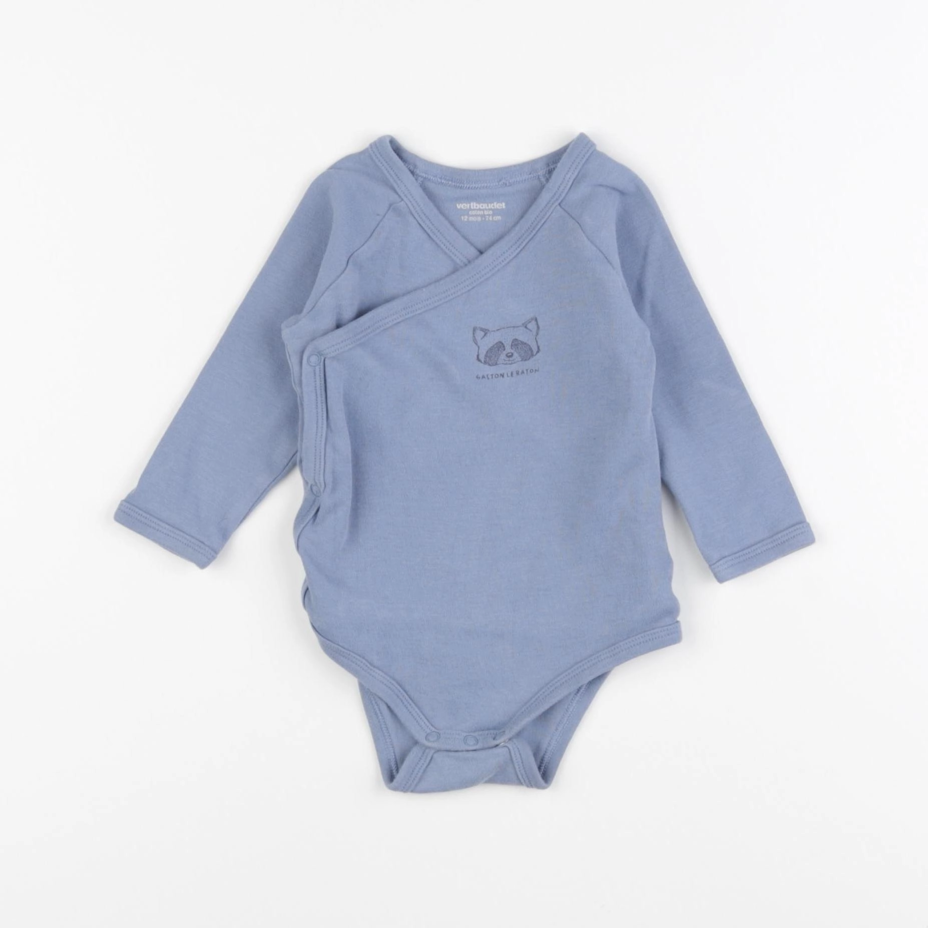 Vertbaudet - body bleu - 12 mois