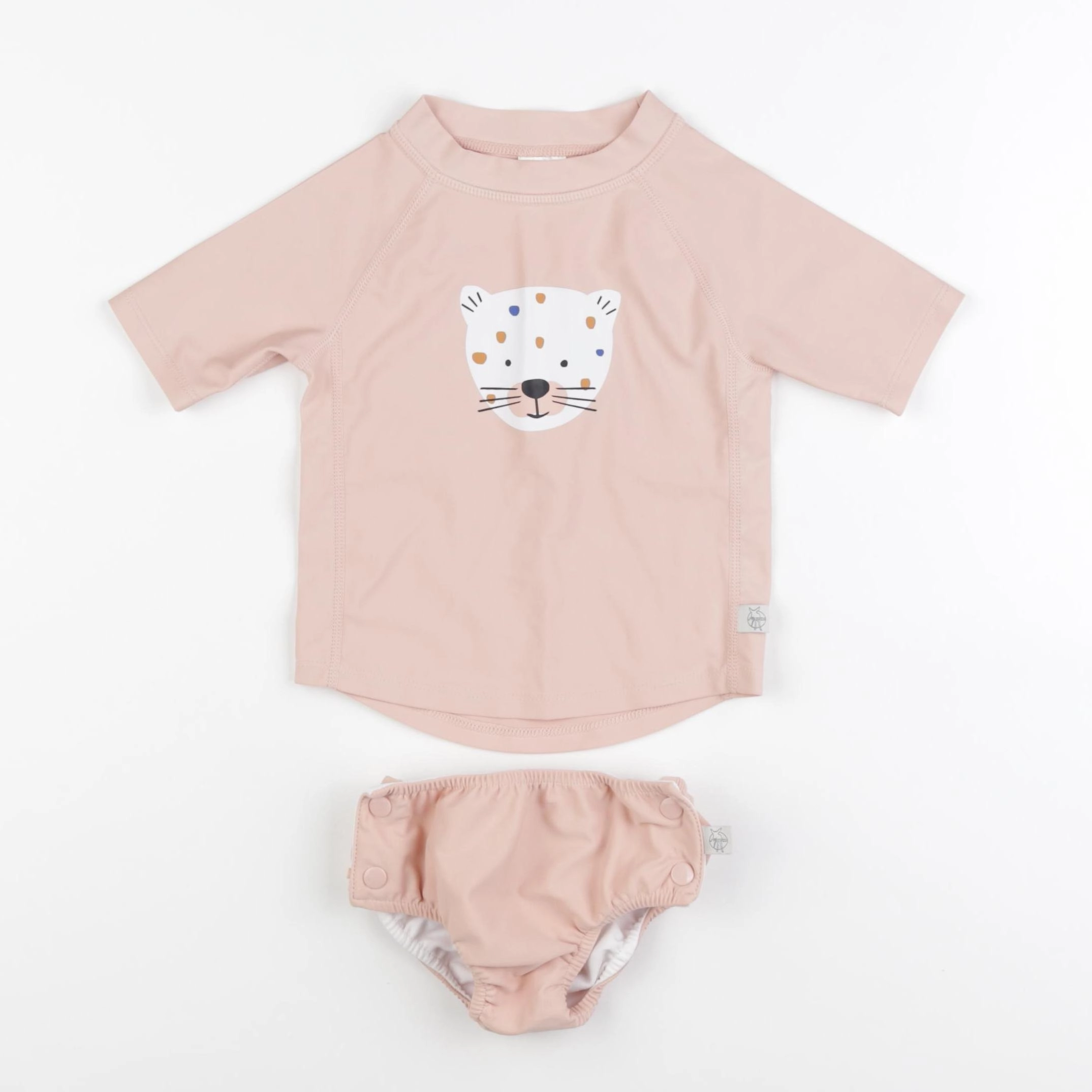 Vertbaudet - ensemble de bain rose - 6/12 mois