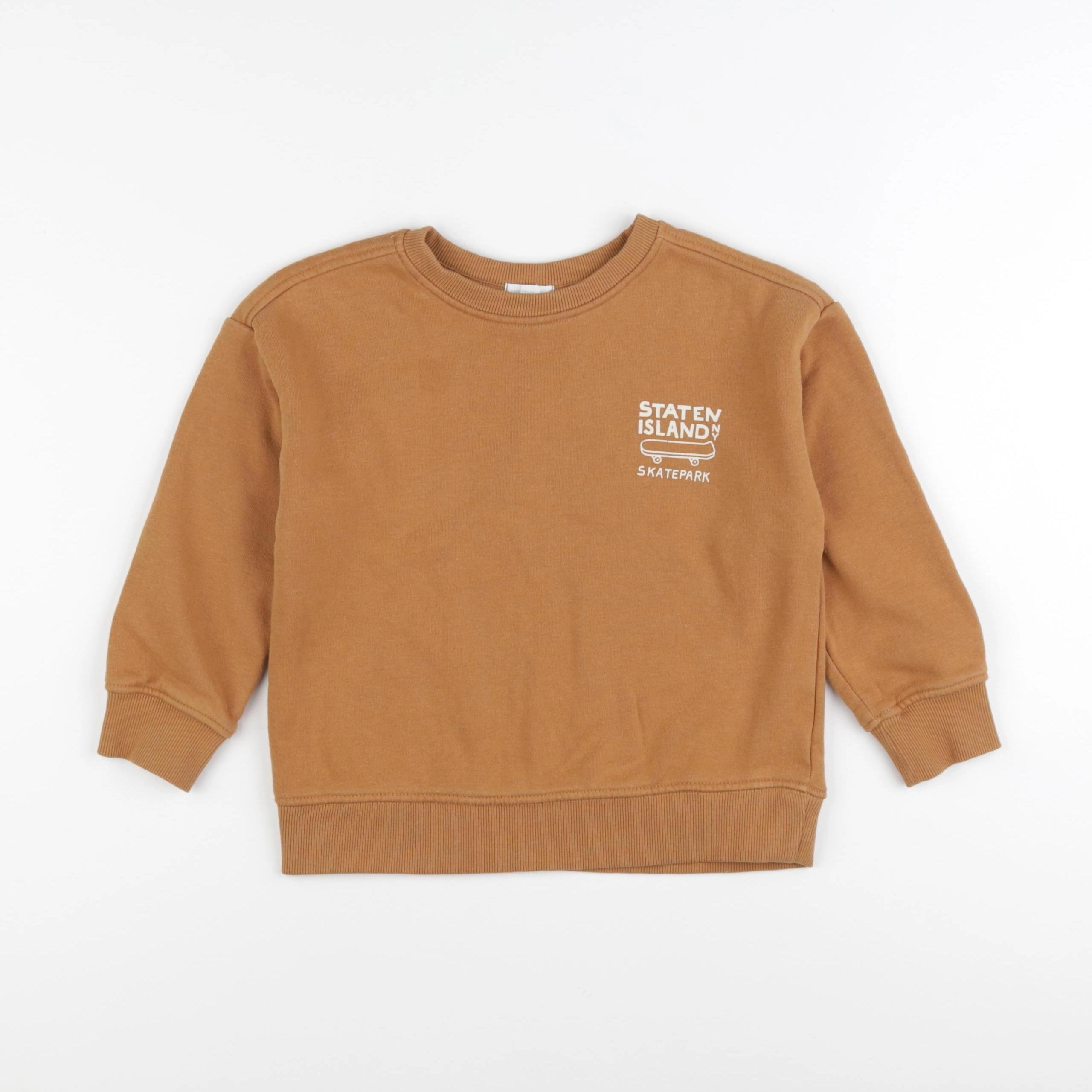 Vertbaudet - sweat marron - 5 ans