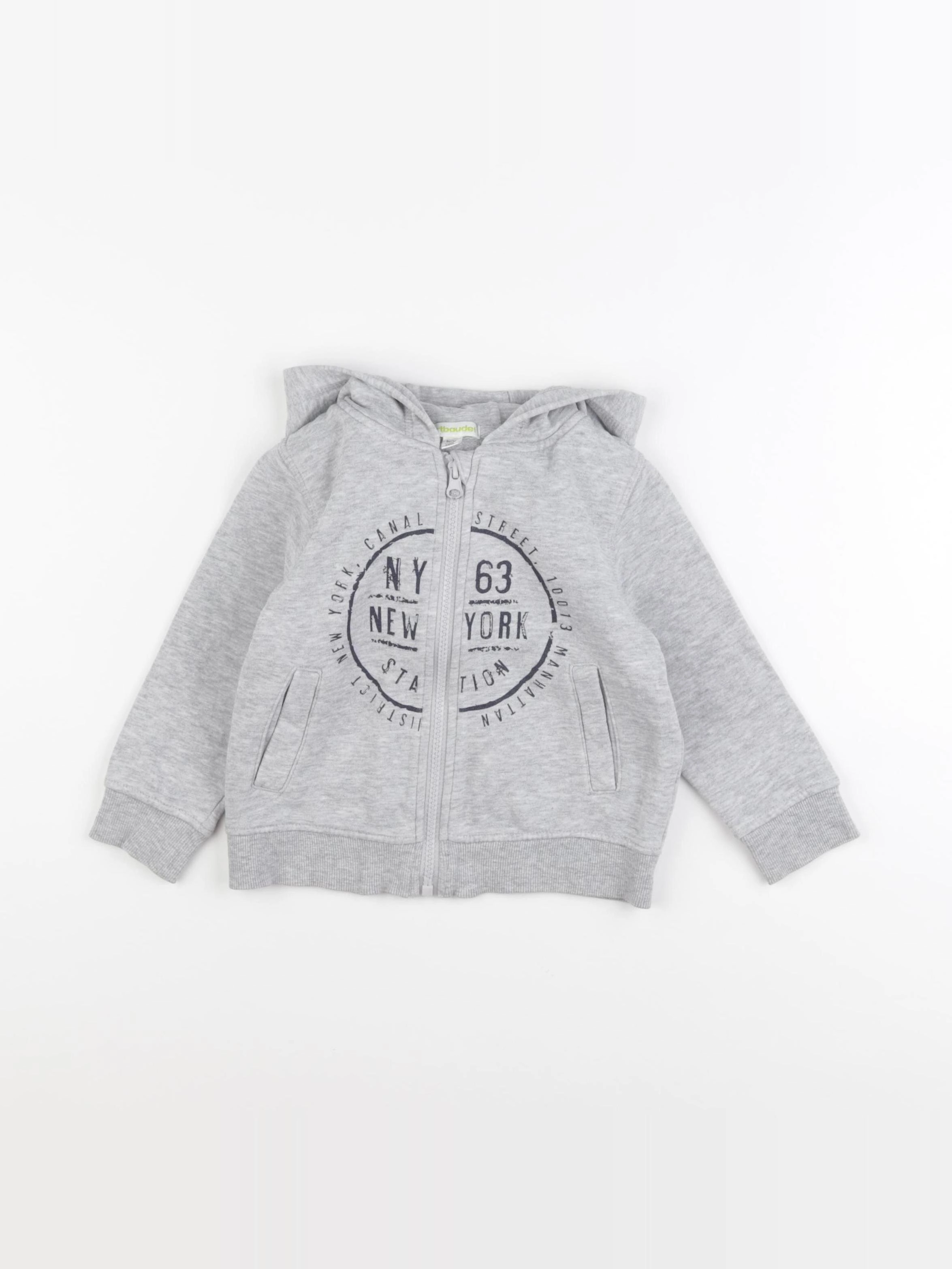 Vertbaudet - sweat gris - 3 ans
