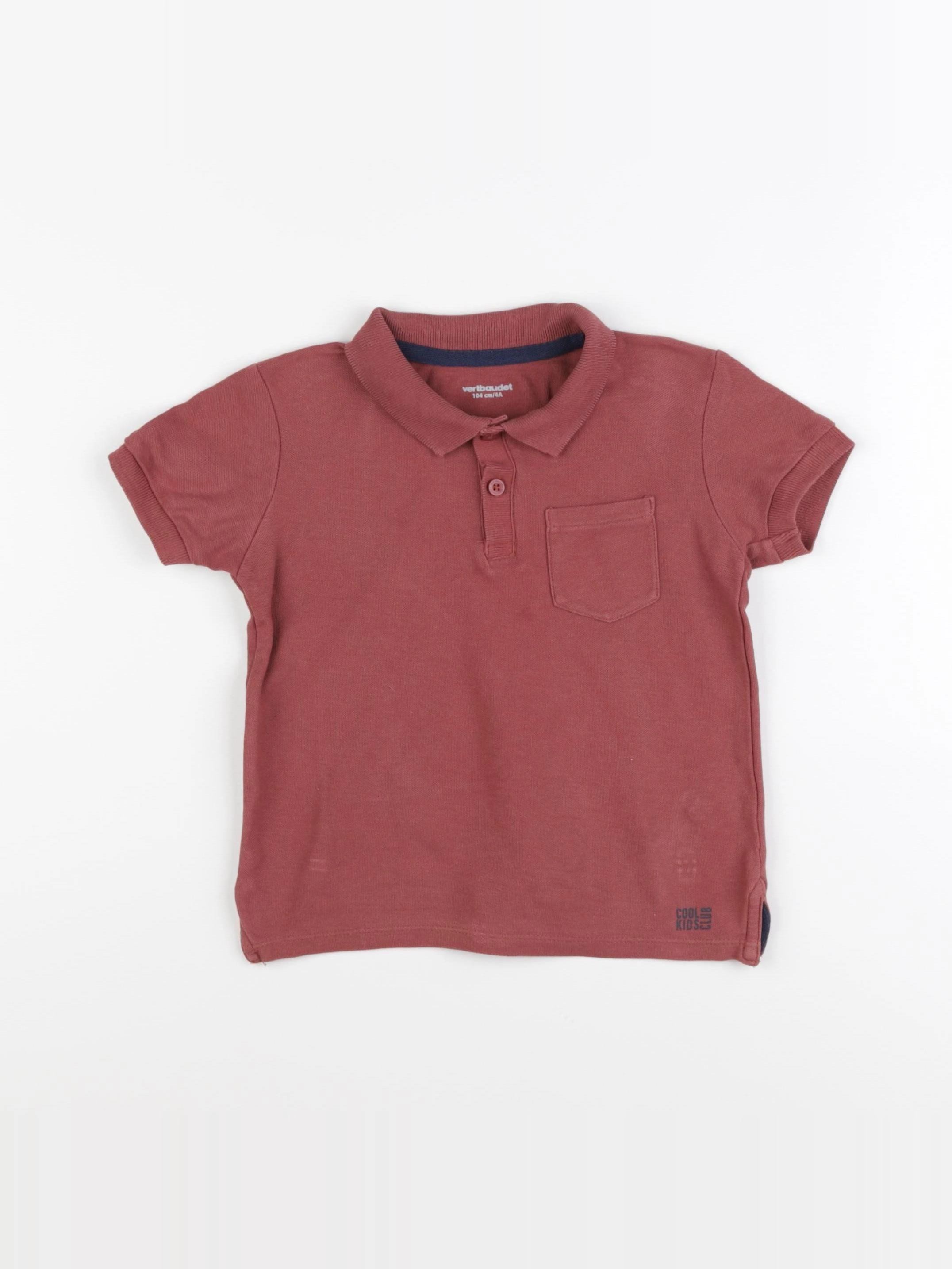 Vertbaudet - polo marron - 4 ans