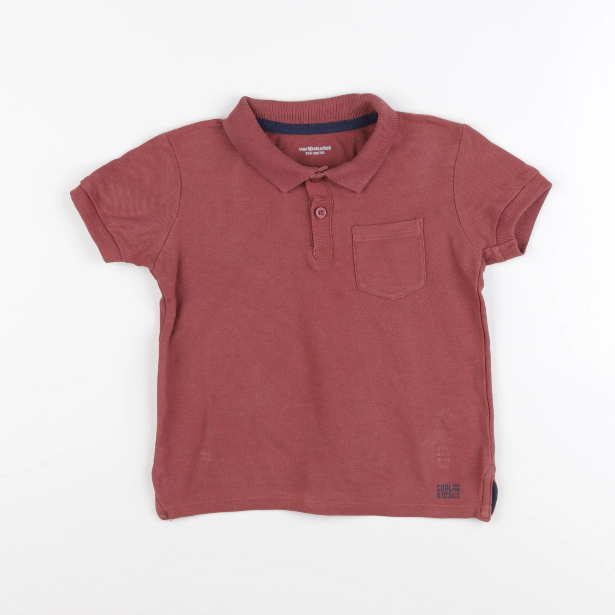 Vertbaudet - polo marron - 4 ans