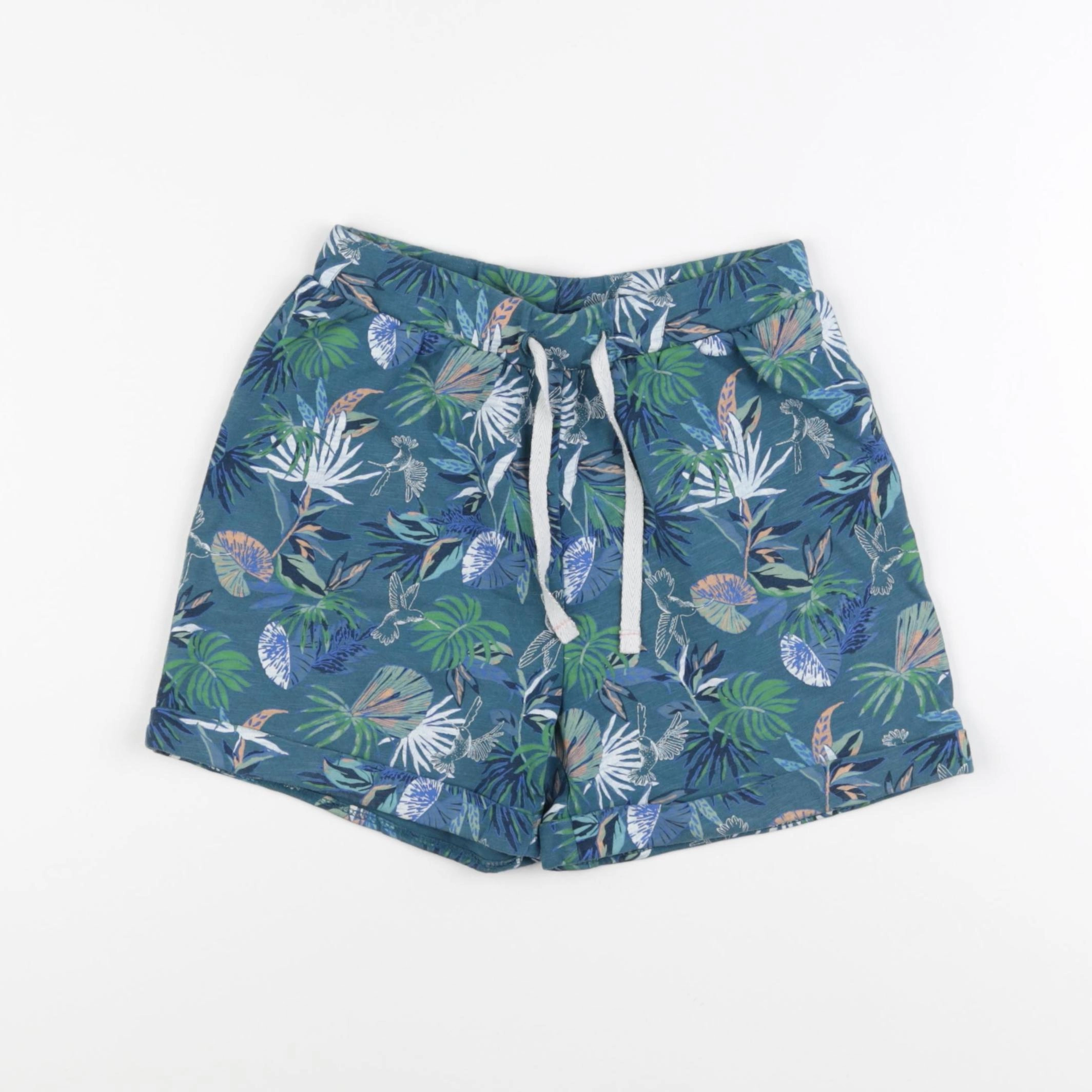Vertbaudet - short bleu, vert - 10 ans