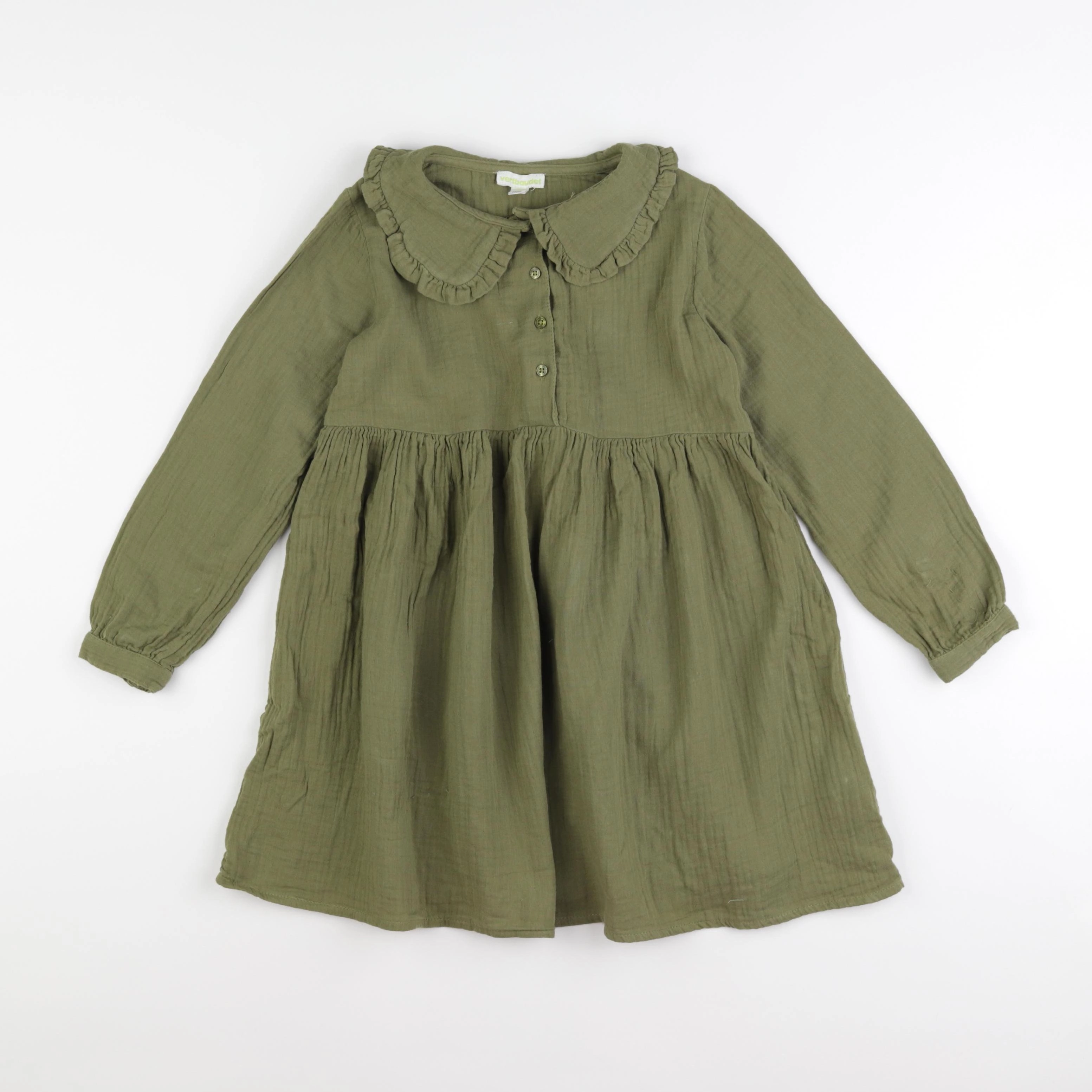 Vertbaudet - robe vert - 7 ans