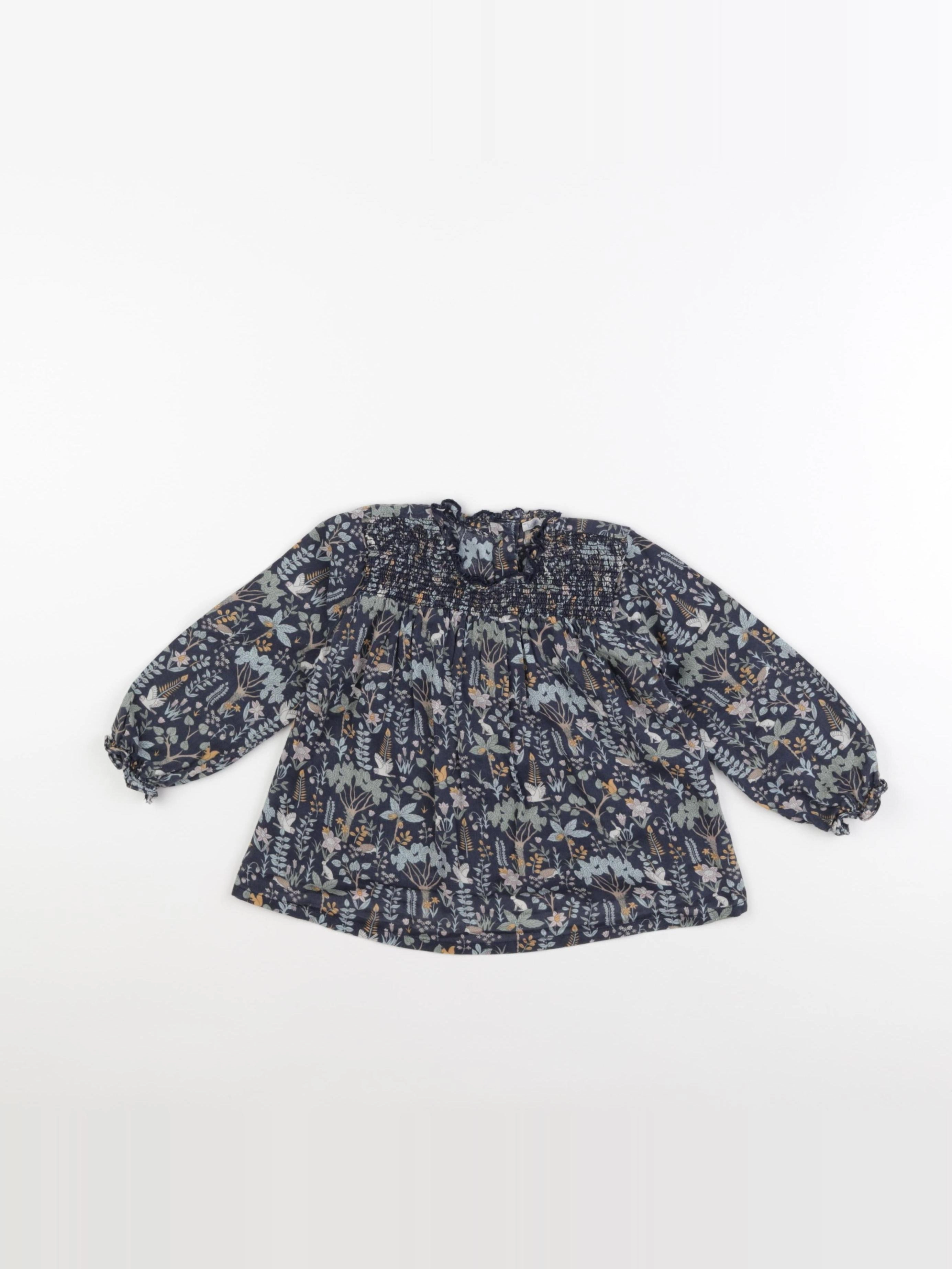 Boutchou - blouse bleu - 24 mois