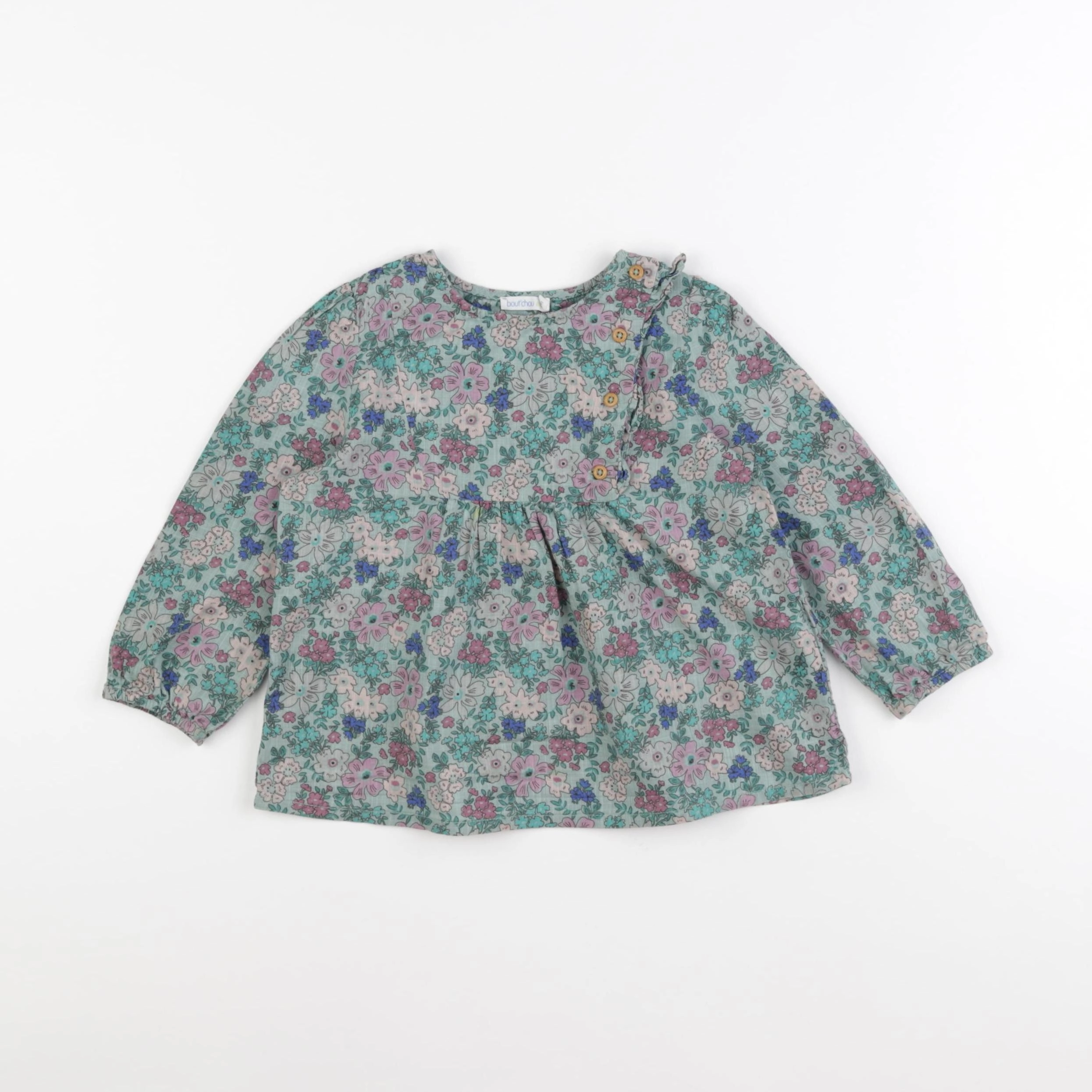 Boutchou - blouse multicolore - 24 mois