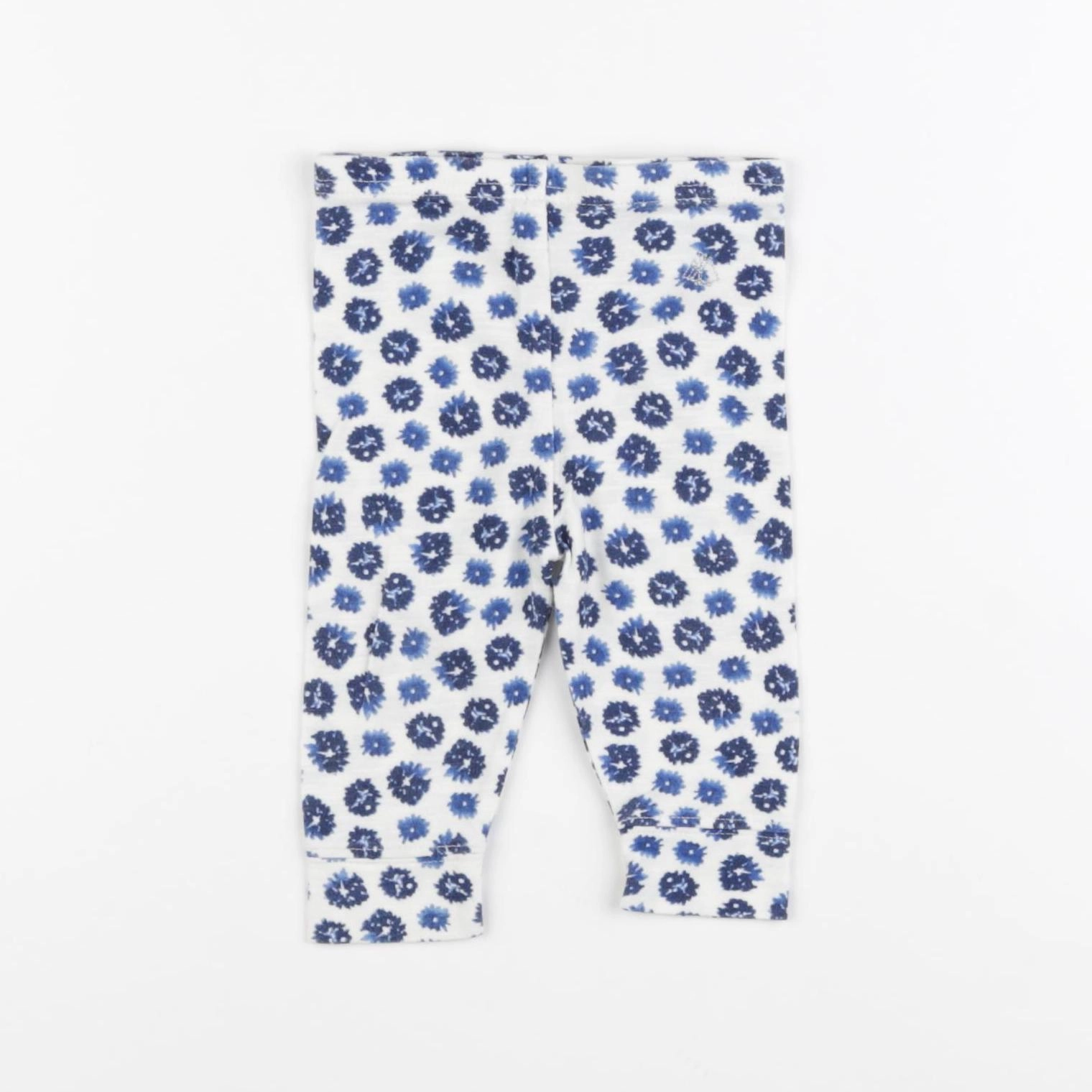 Petit Bateau - legging bleu, blanc - 3 mois