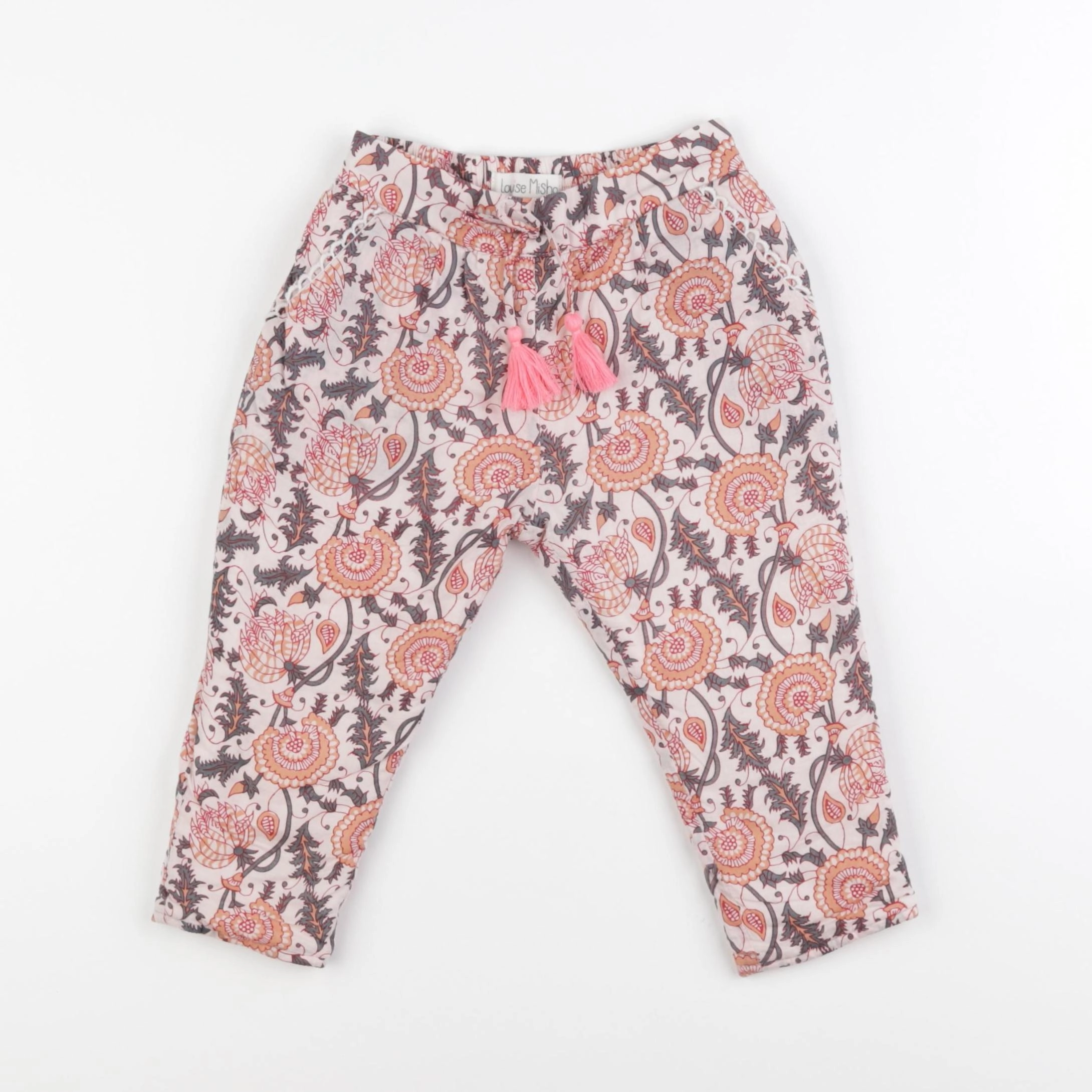 Louise Misha - pantalon doublé rose - 2 ans