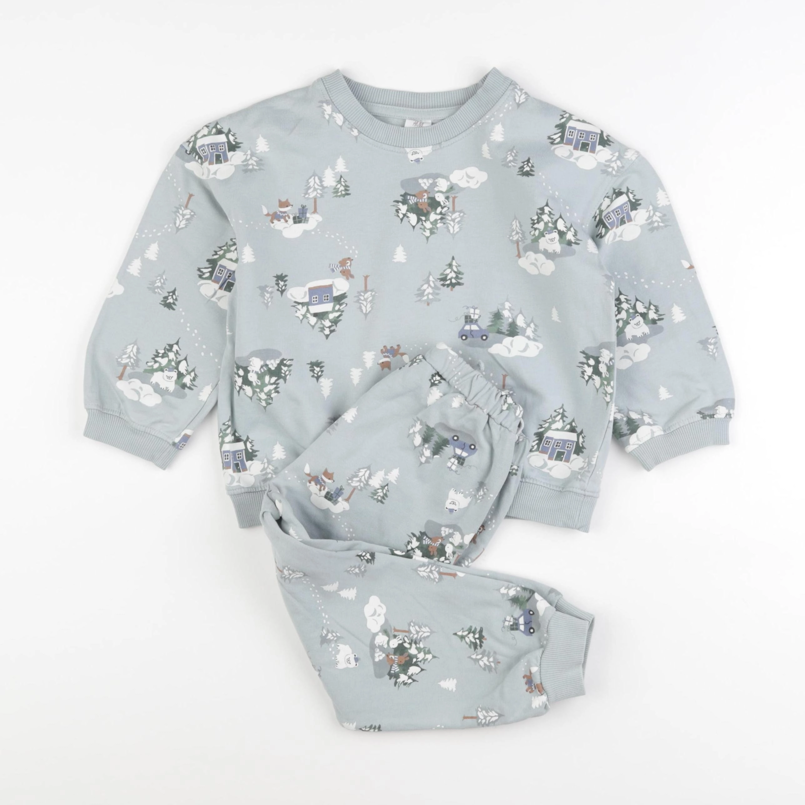 H&M - ensemble vert - 3/4 ans