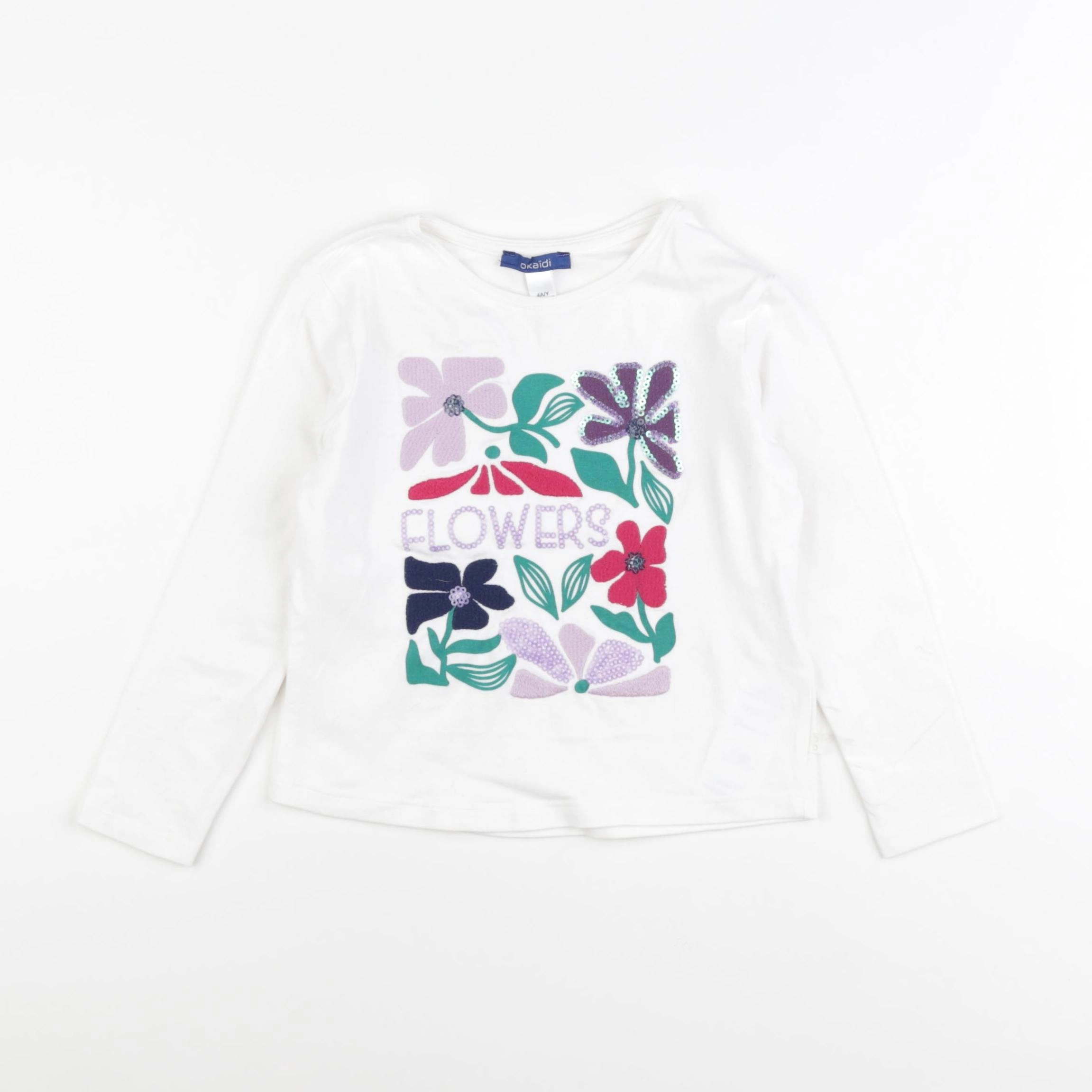Okaidi - tee-shirt blanc - 4 ans