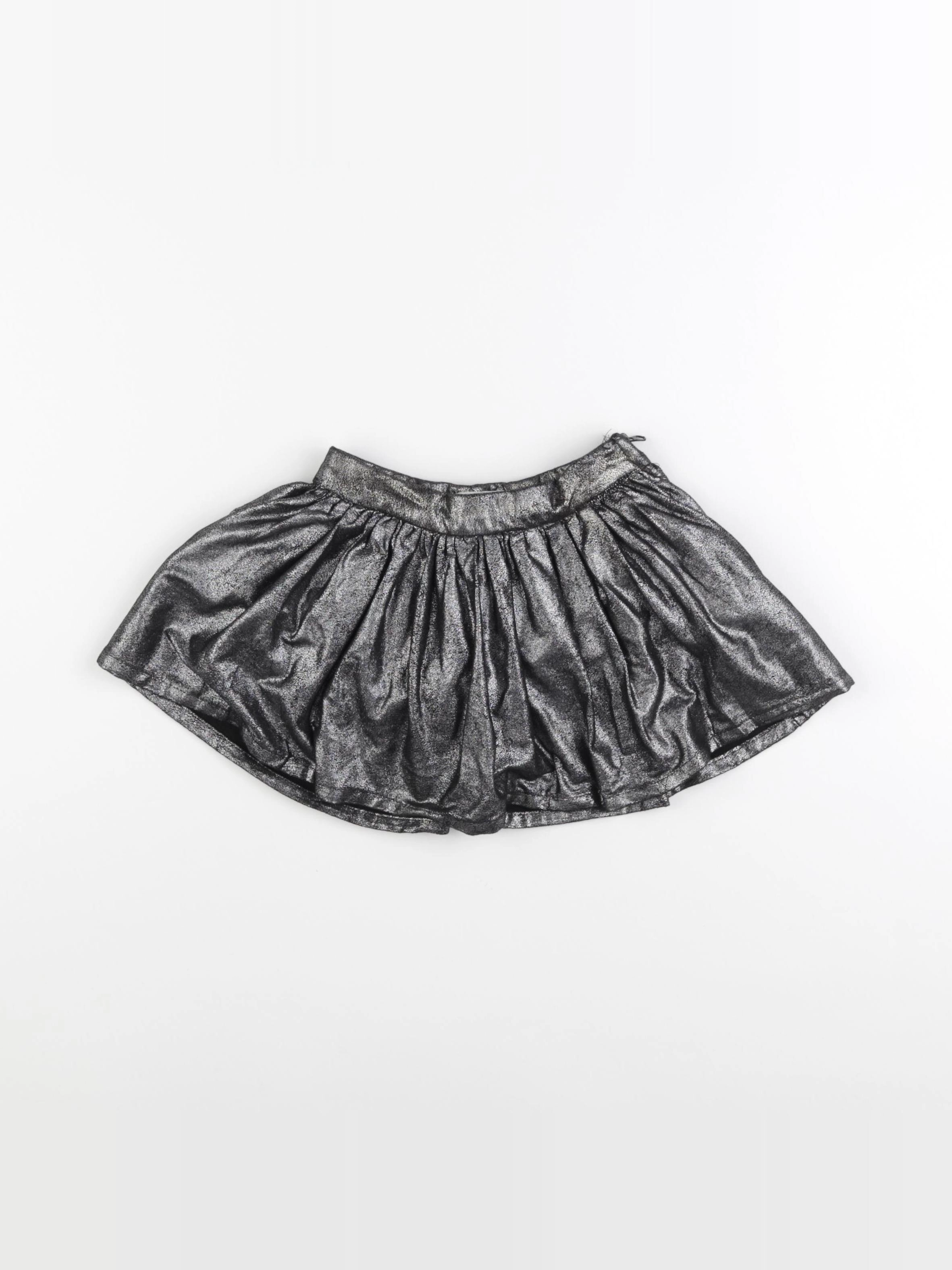 Vertbaudet - jupe argent, noir - 2 ans