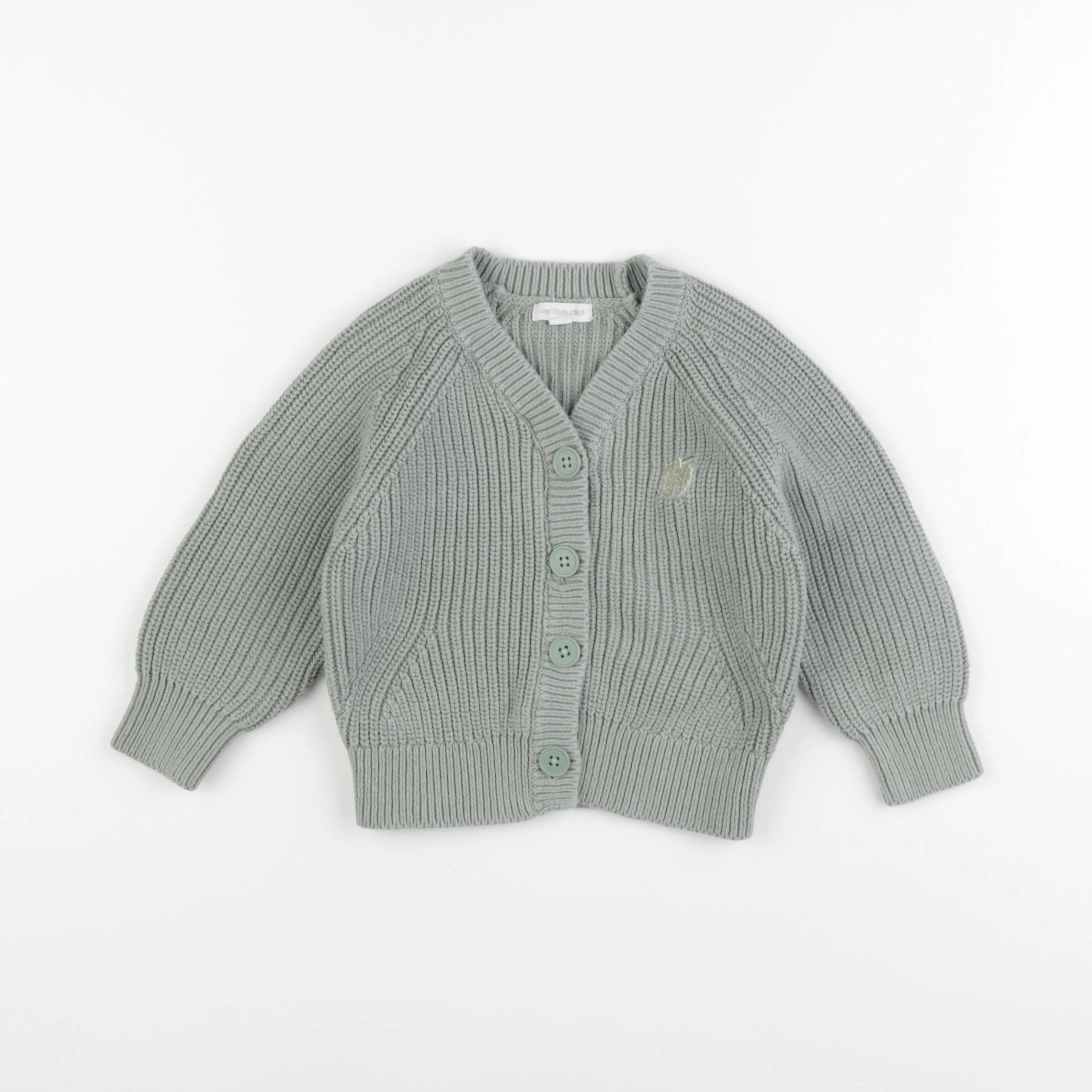 Vertbaudet - gilet vert - 3 ans