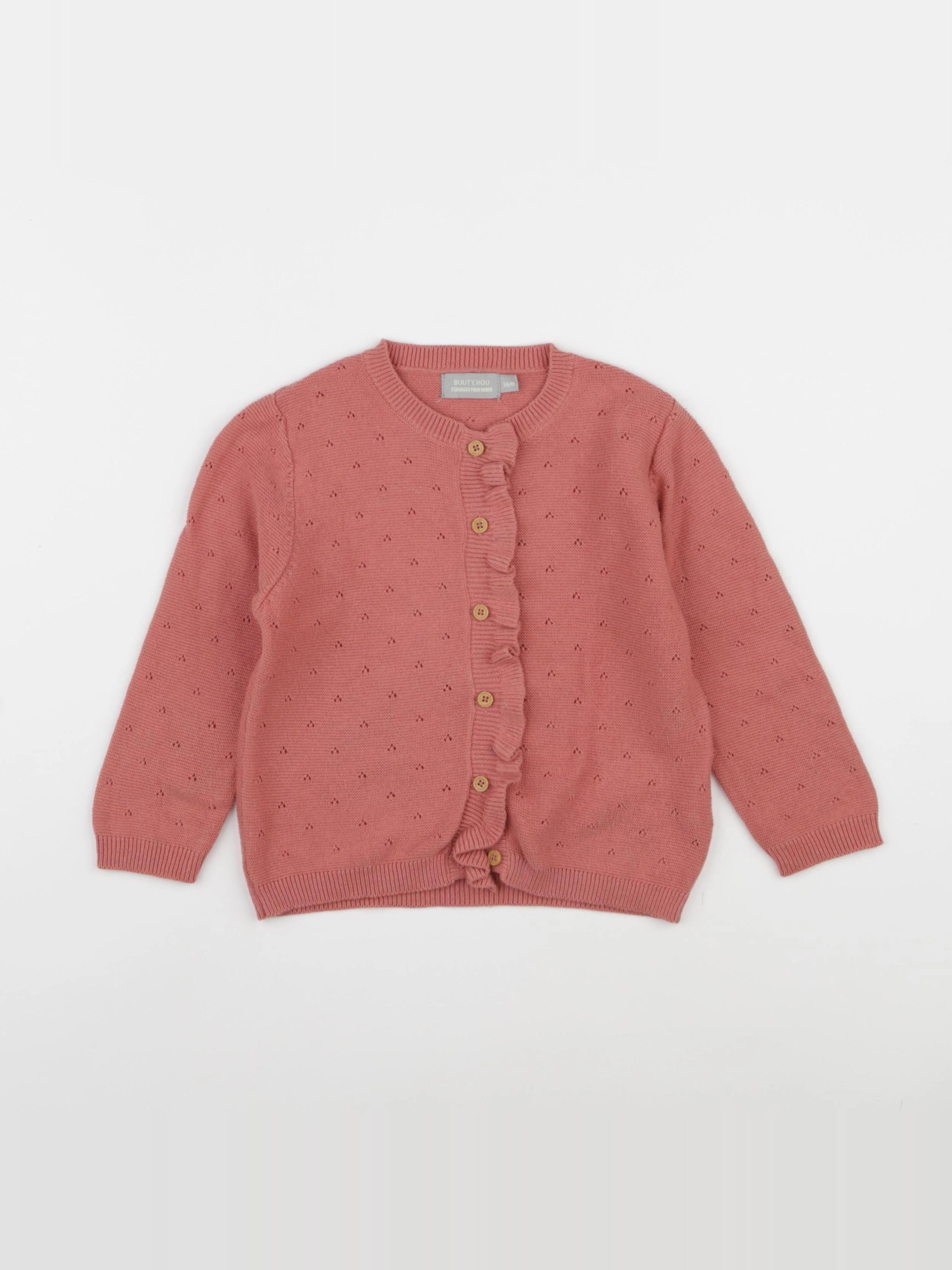 Boutchou - gilet rose - 36 mois