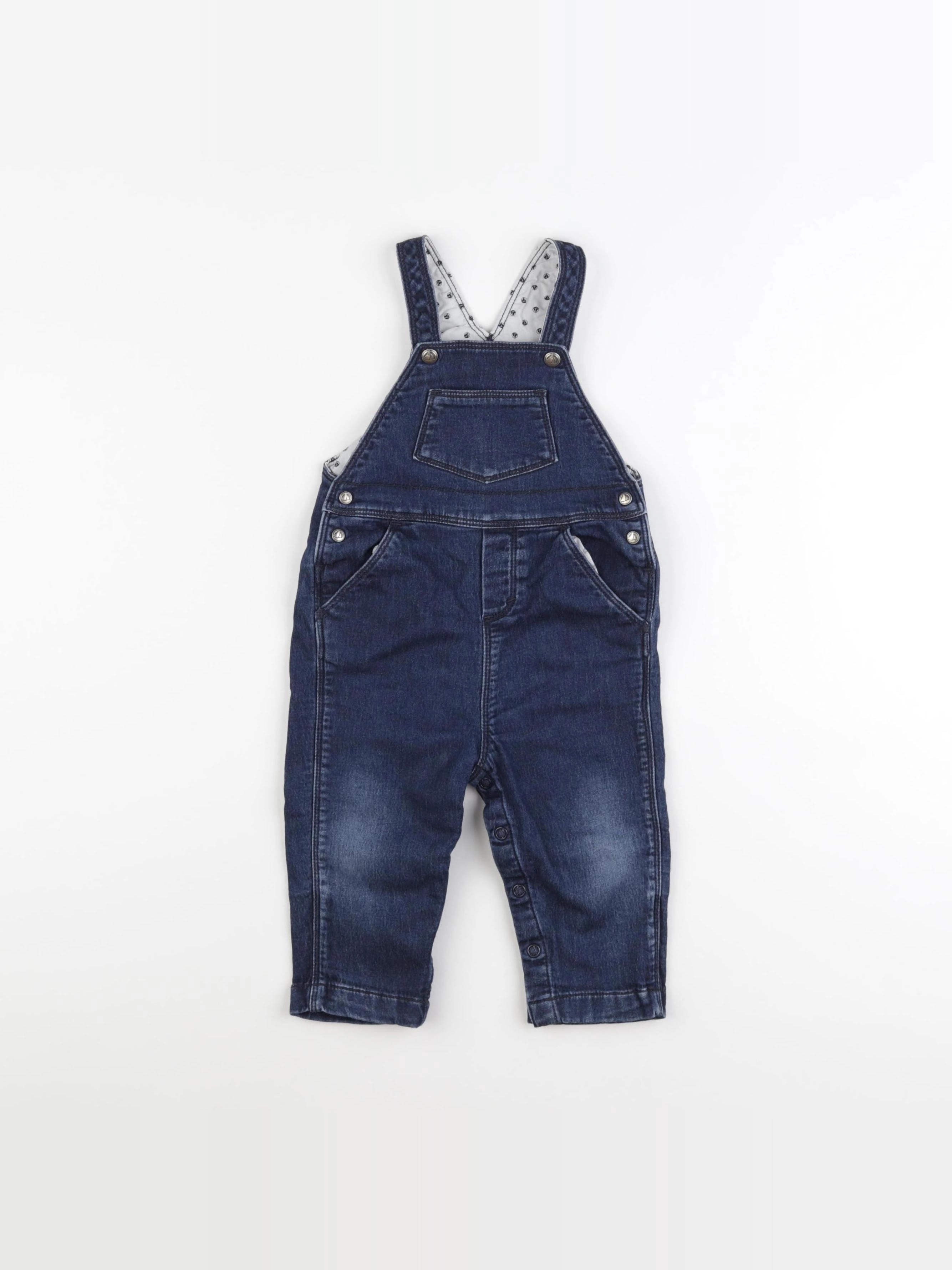 Petit Bateau - salopette bleu - 12 mois
