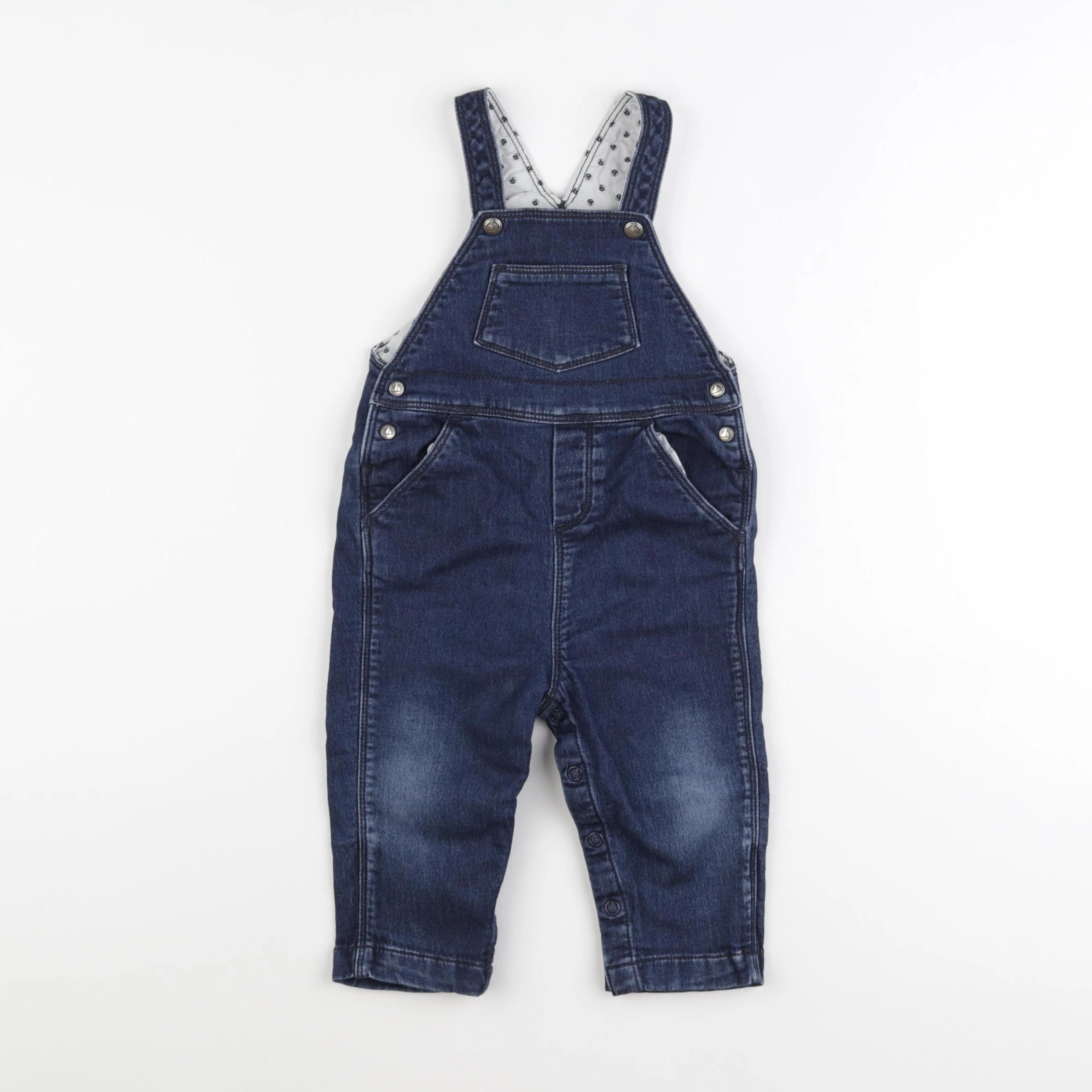 Petit Bateau - salopette bleu - 12 mois