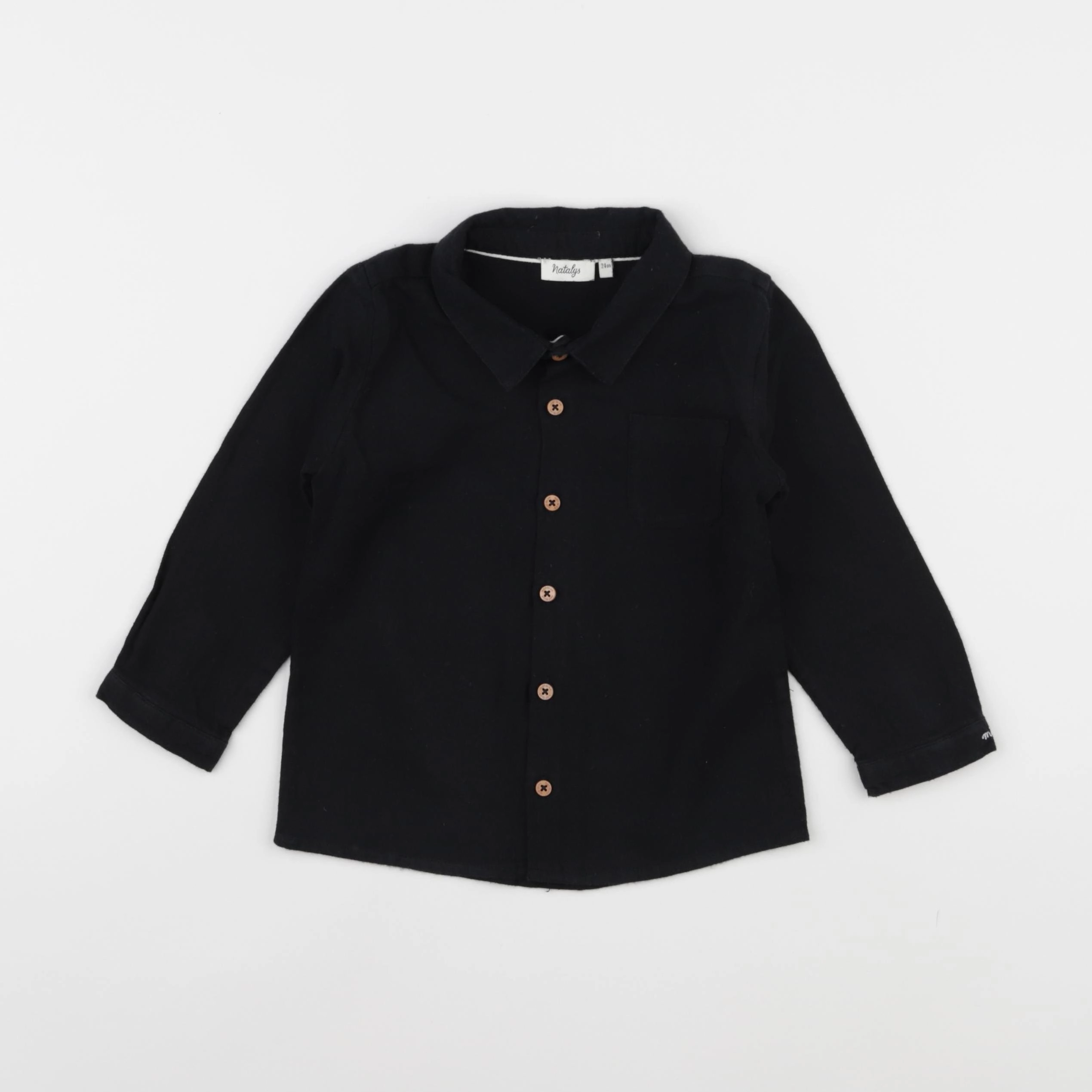 Natalys - chemise noir - 24 mois