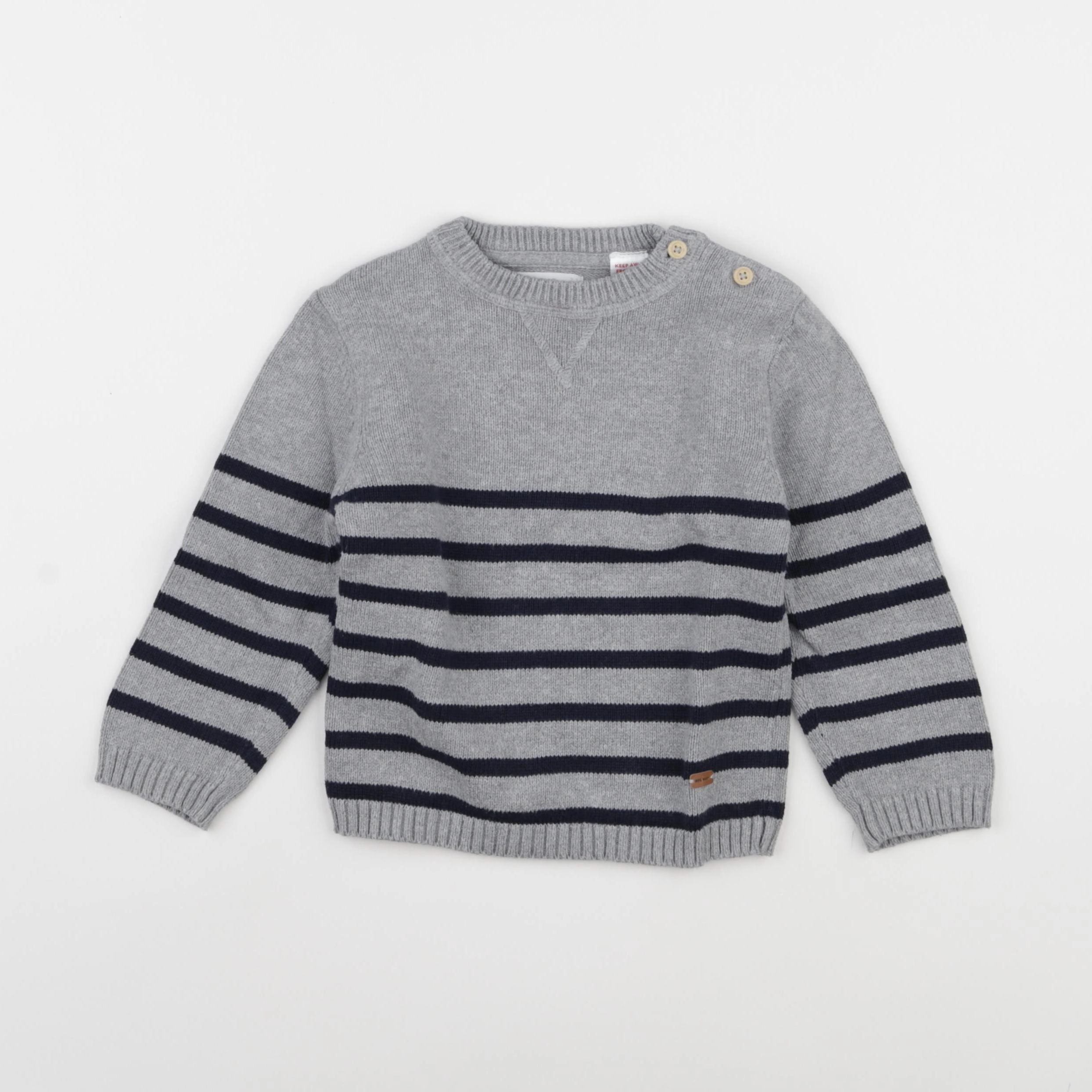 Mango - pull gris - 2/3 ans