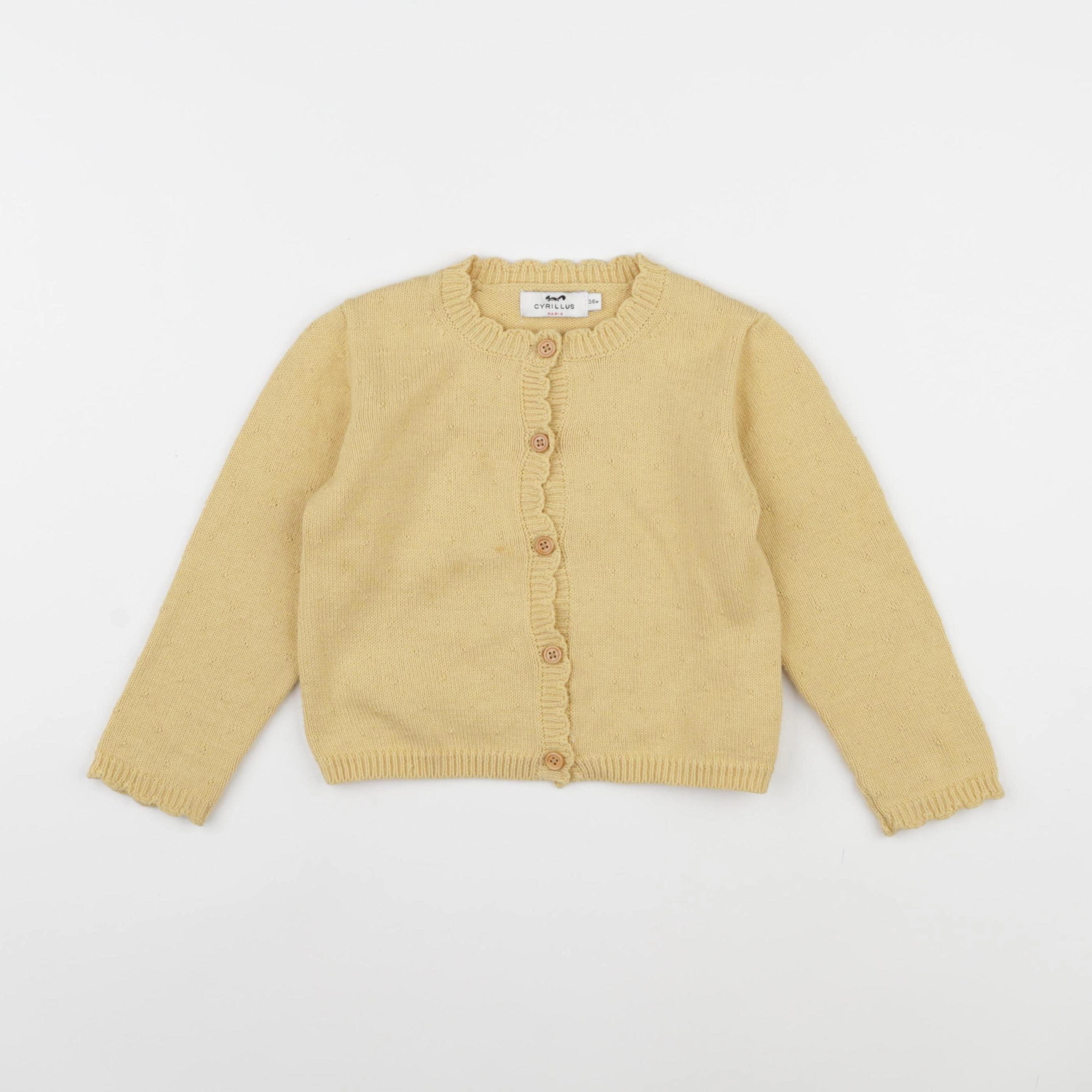 Cyrillus - gilet jaune - 36 mois