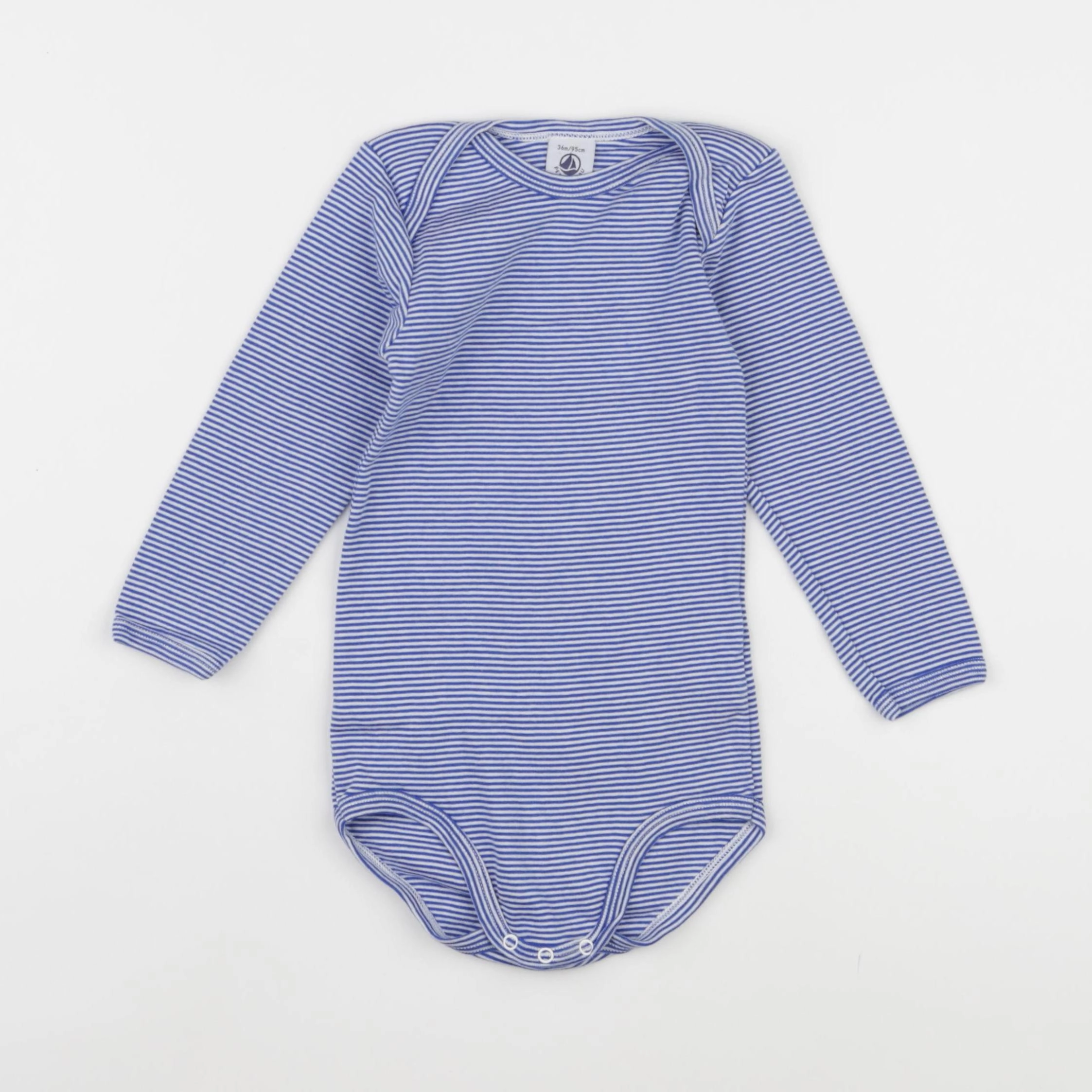Petit Bateau - body bleu - 36 mois