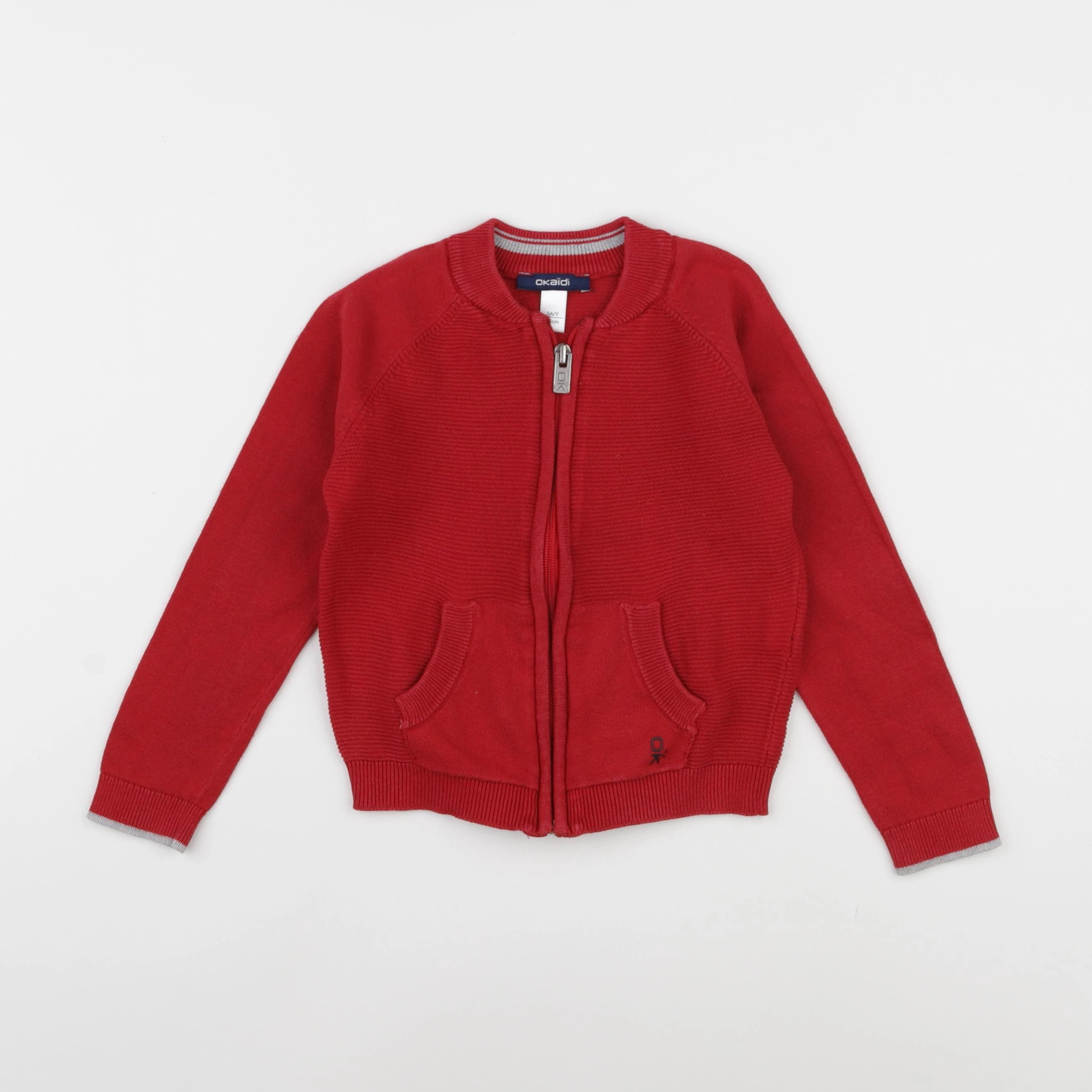 Okaidi - gilet rouge - 3 ans