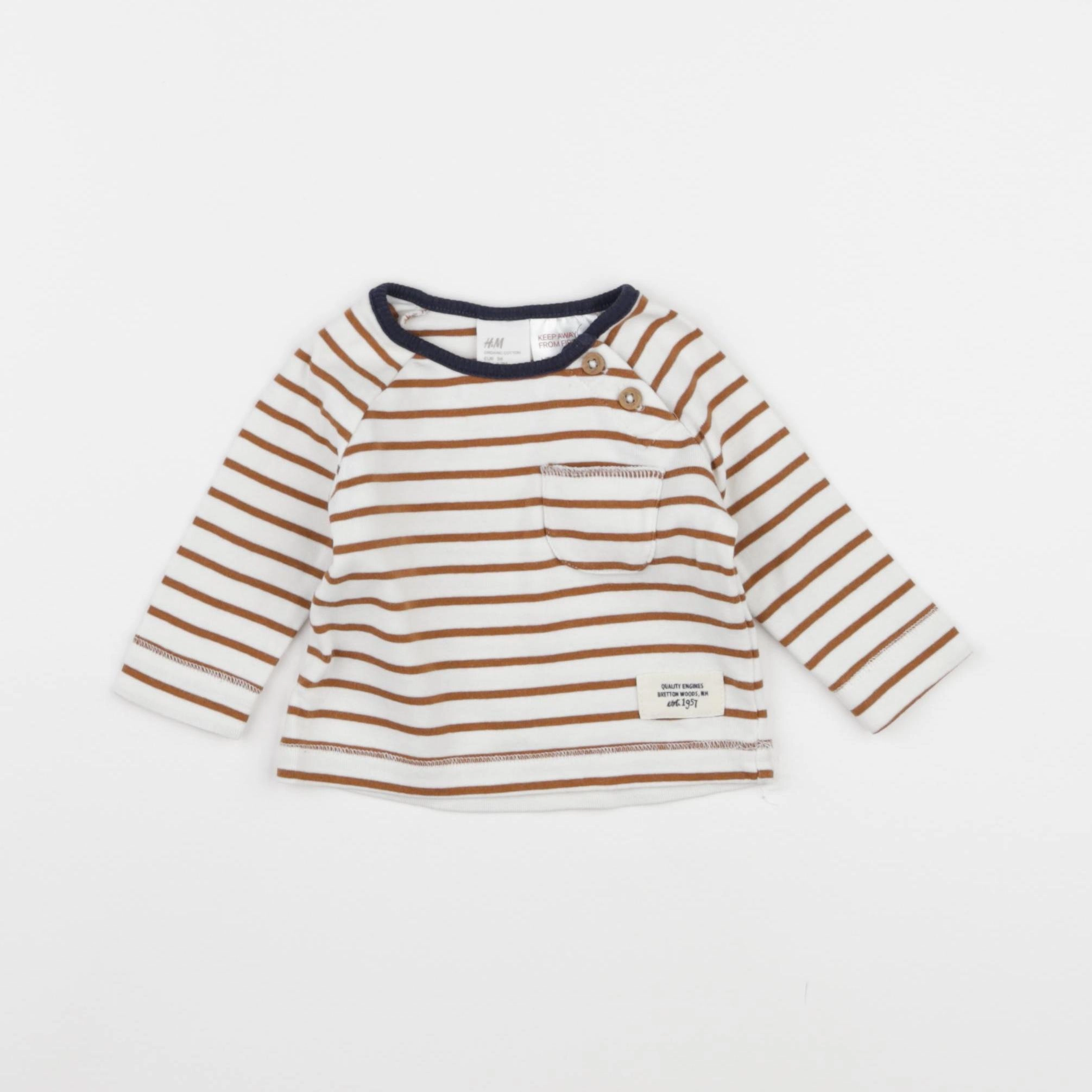 H&M - tee-shirt blanc - 1 mois