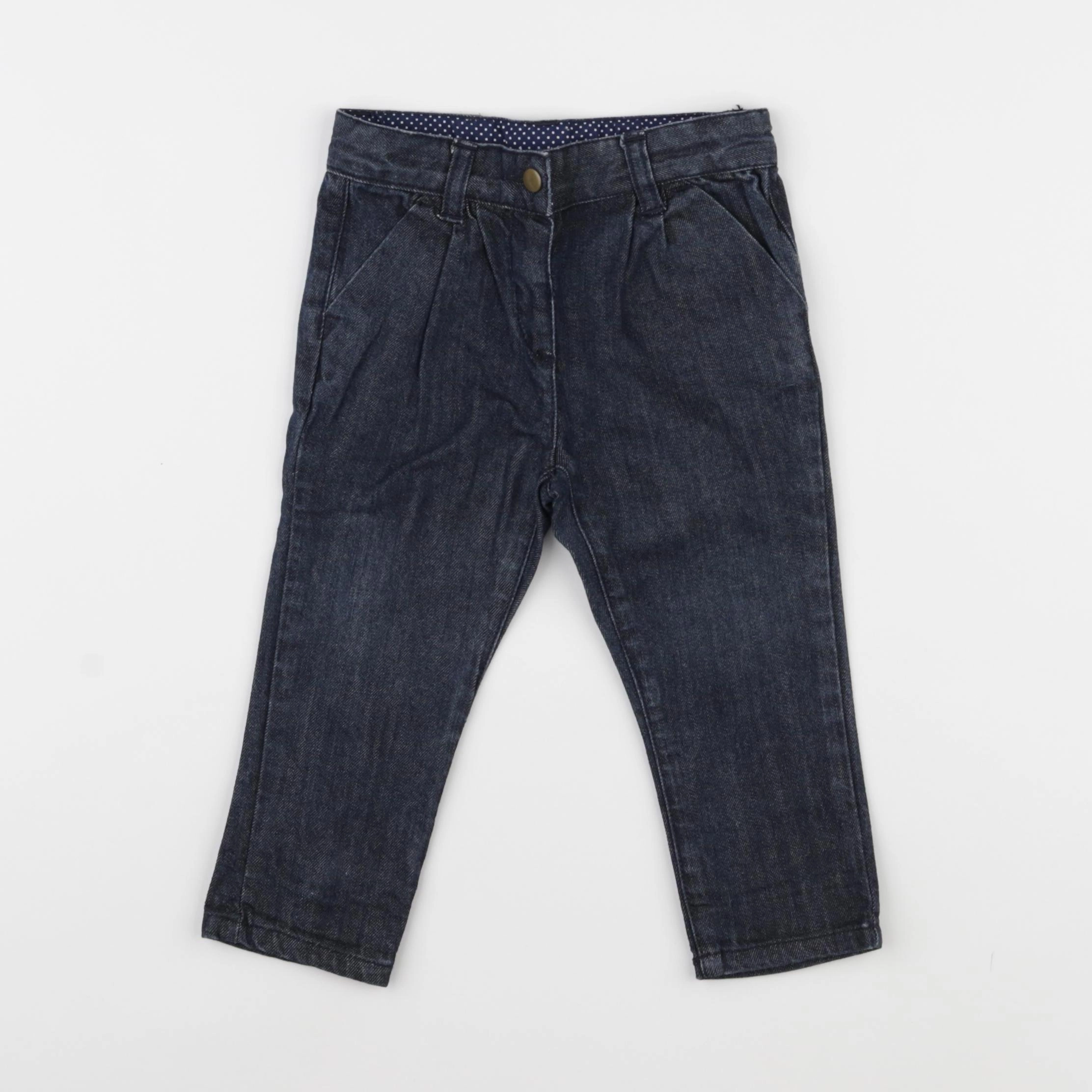 Boutchou - pantalon bleu - 12 mois