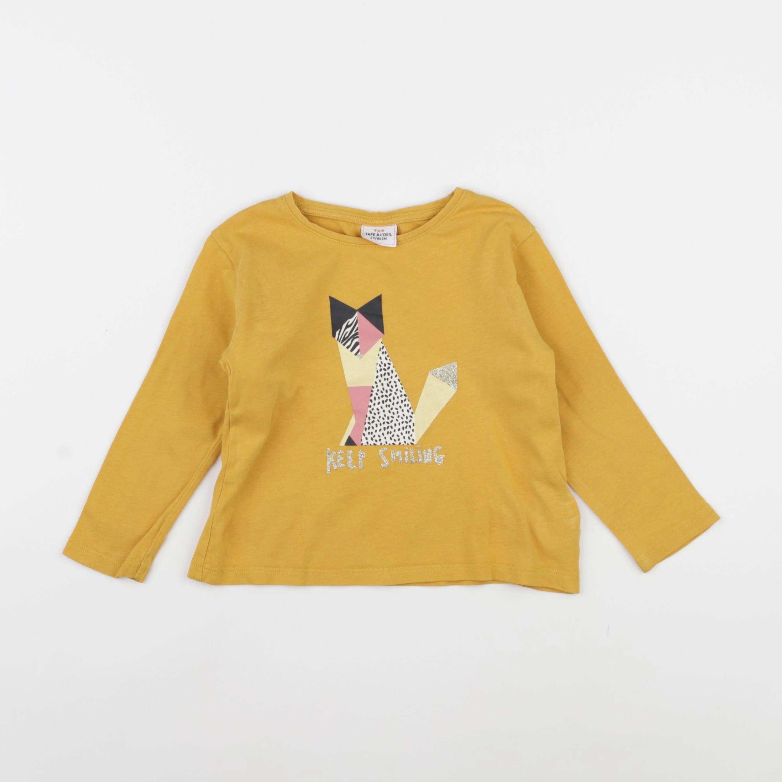 Tape à l'oeil - tee-shirt jaune - 2 ans