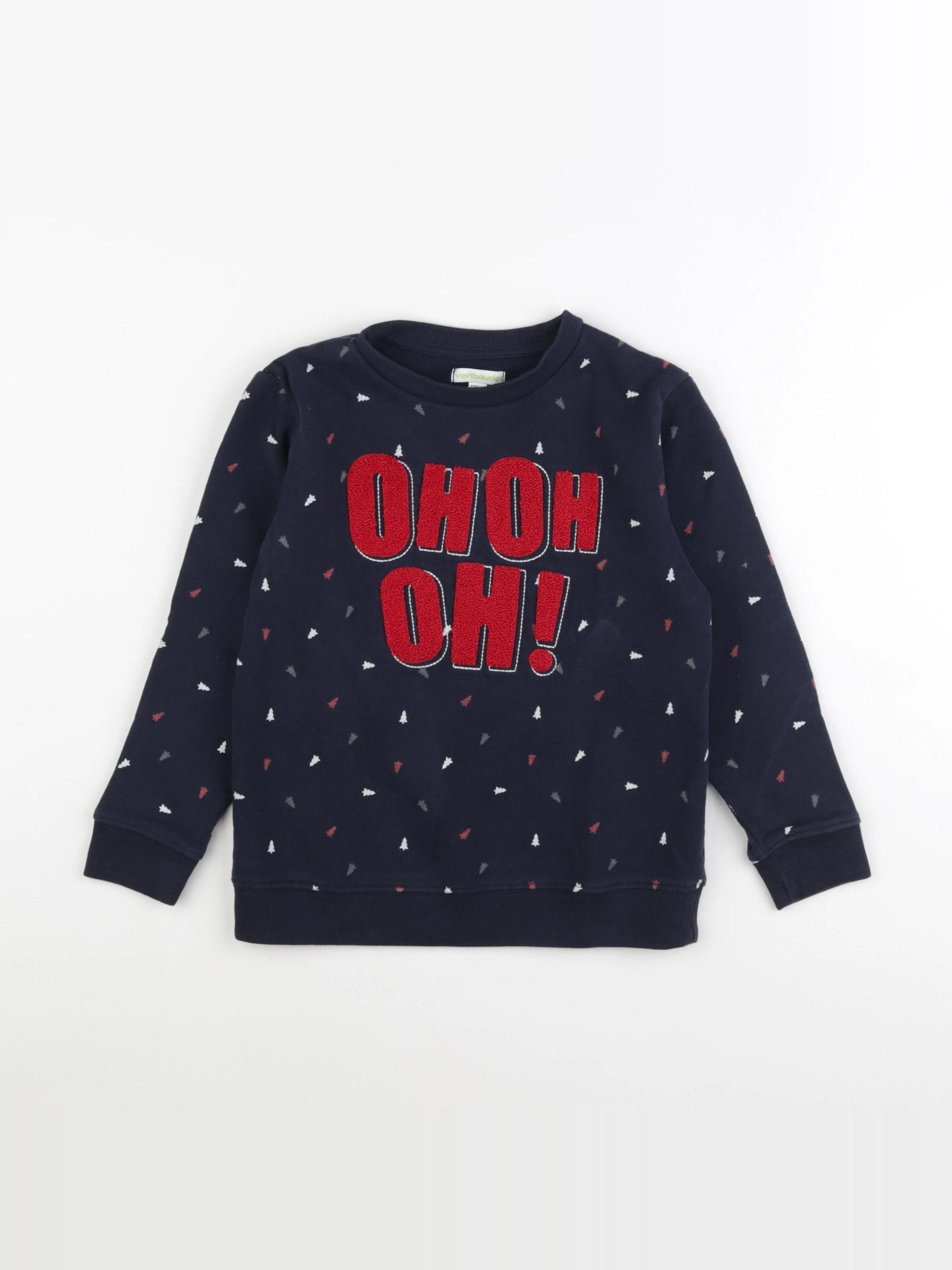 Vertbaudet - sweat bleu, rouge - 8 ans